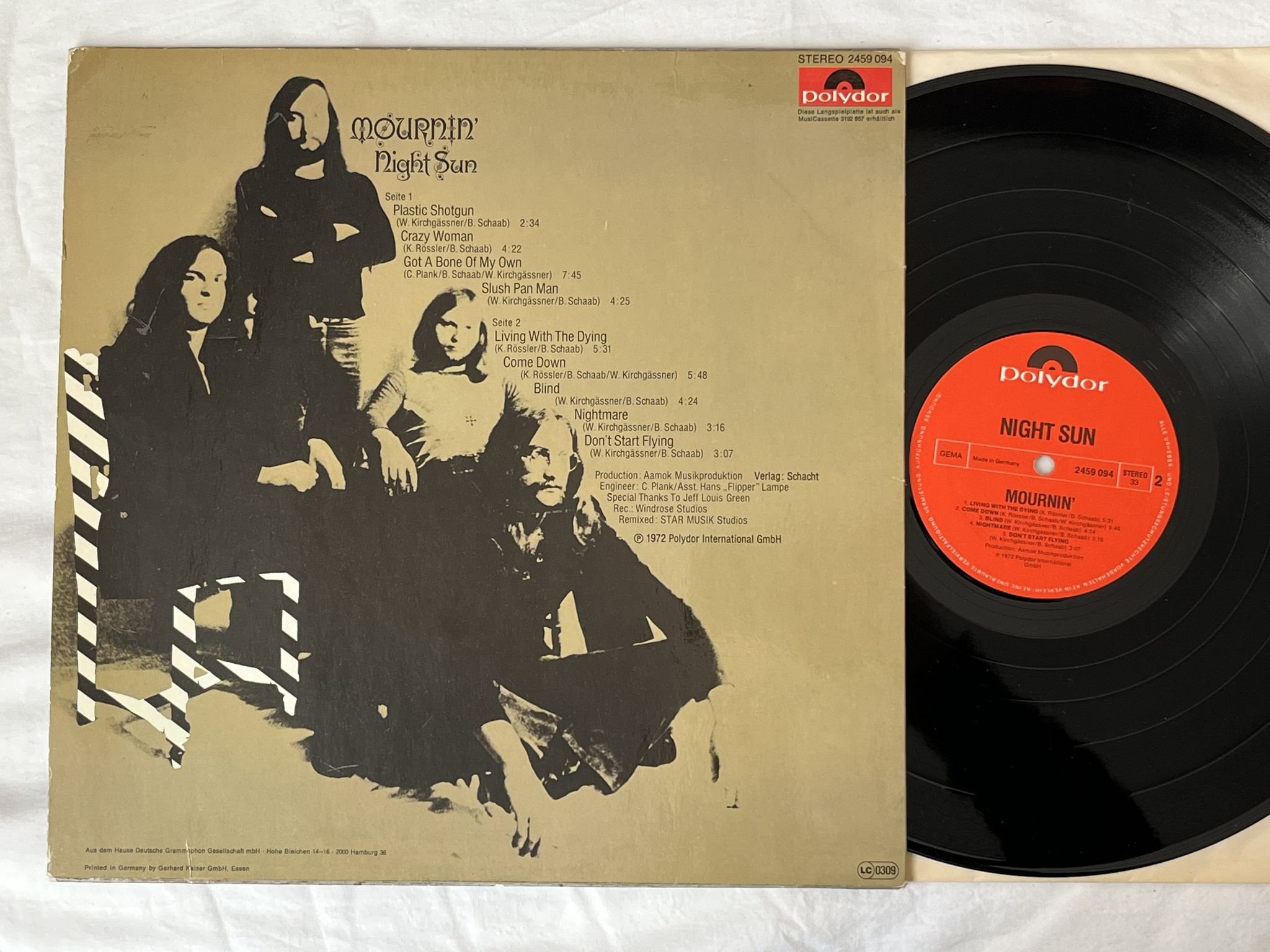 Omslagsbild för skivan NIGHT SUN mournin' LP -72/76 Ger POLYDOR 2459094 *** HARD KRAUT ***