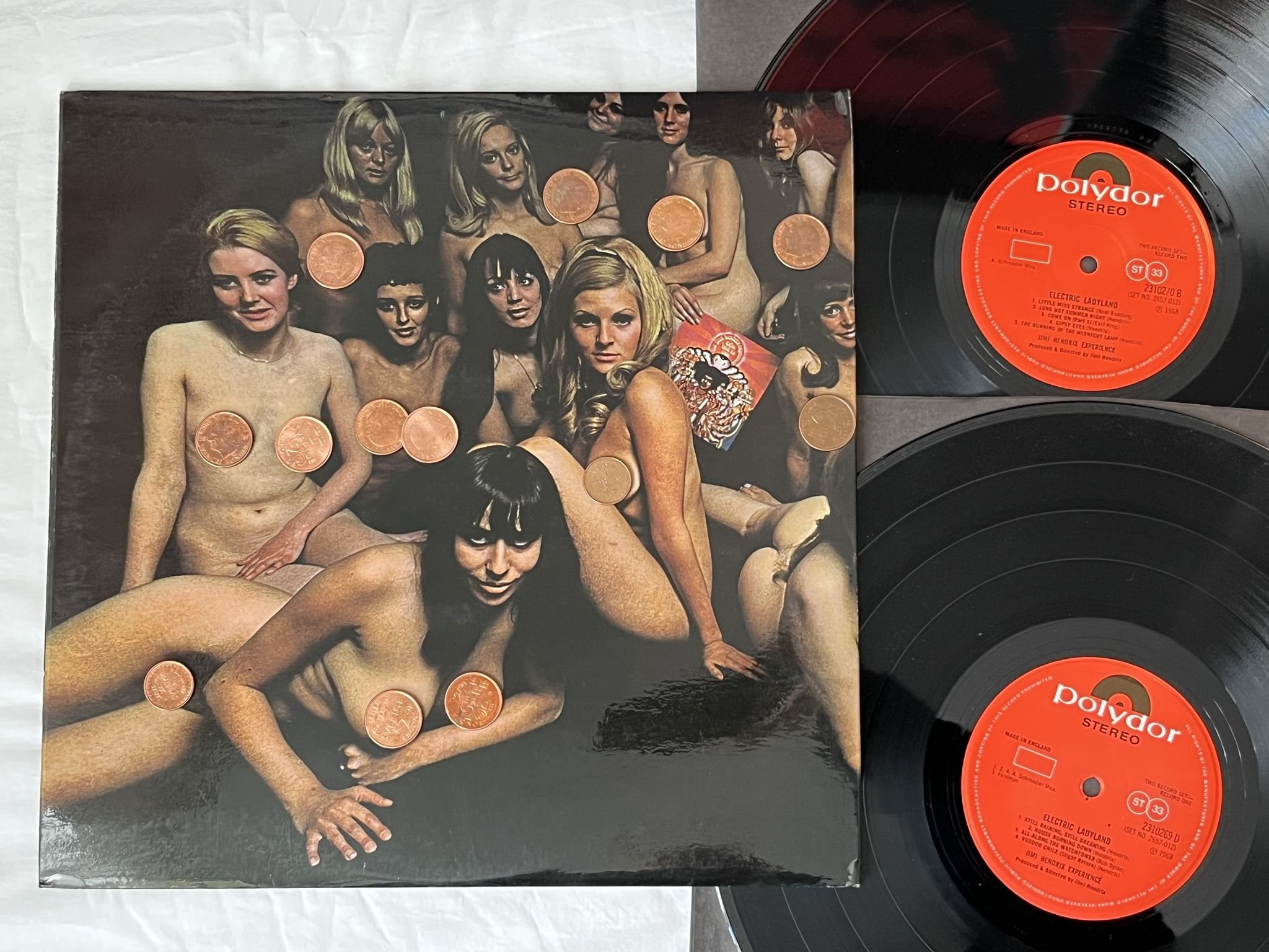 Omslagsbild för skivan THE JIMI HENDRIX EXPERIENCE electric ladyland 2xLP -68/73 UK POLYDOR 2657012