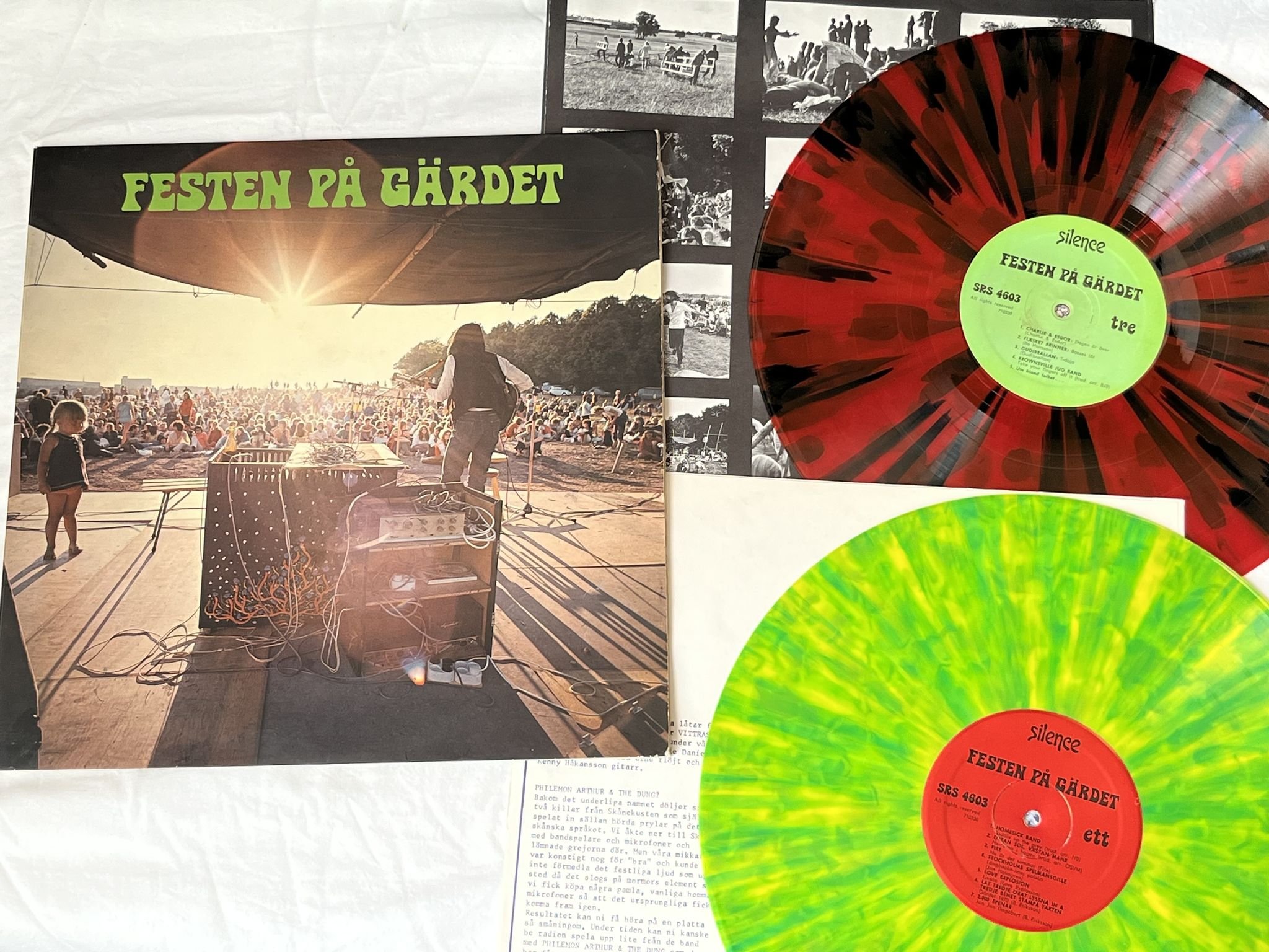 Omslagsbild för skivan V/A FESTEN PÅ GÄRDET 2xLP -71 Swe SILENCE SRS 4603 *** KULT PLATTA ***