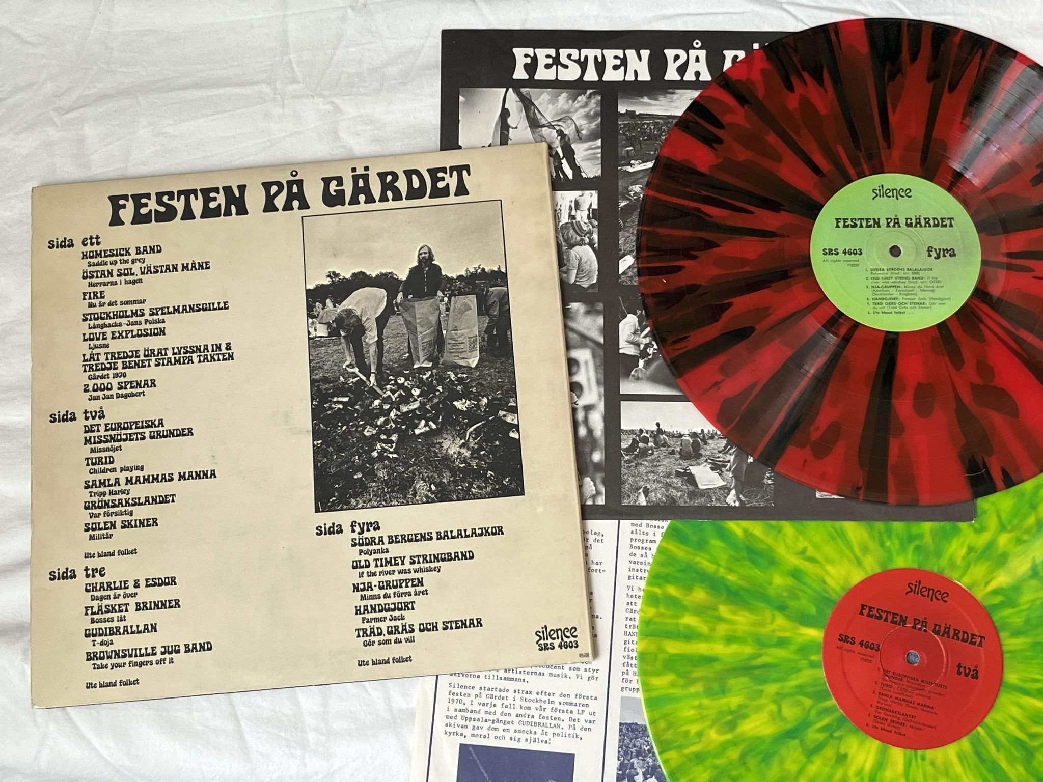 Omslagsbild för skivan V/A FESTEN PÅ GÄRDET 2xLP -71 Swe SILENCE SRS 4603 *** KULT PLATTA ***