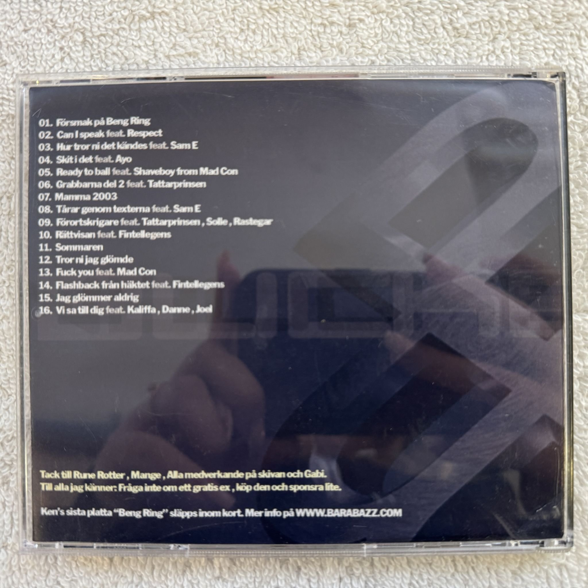 Omslagsbild för skivan BB presents Ken - inblicken CD 2003 BB Enterprises *** Ken Ring *** SWERAP