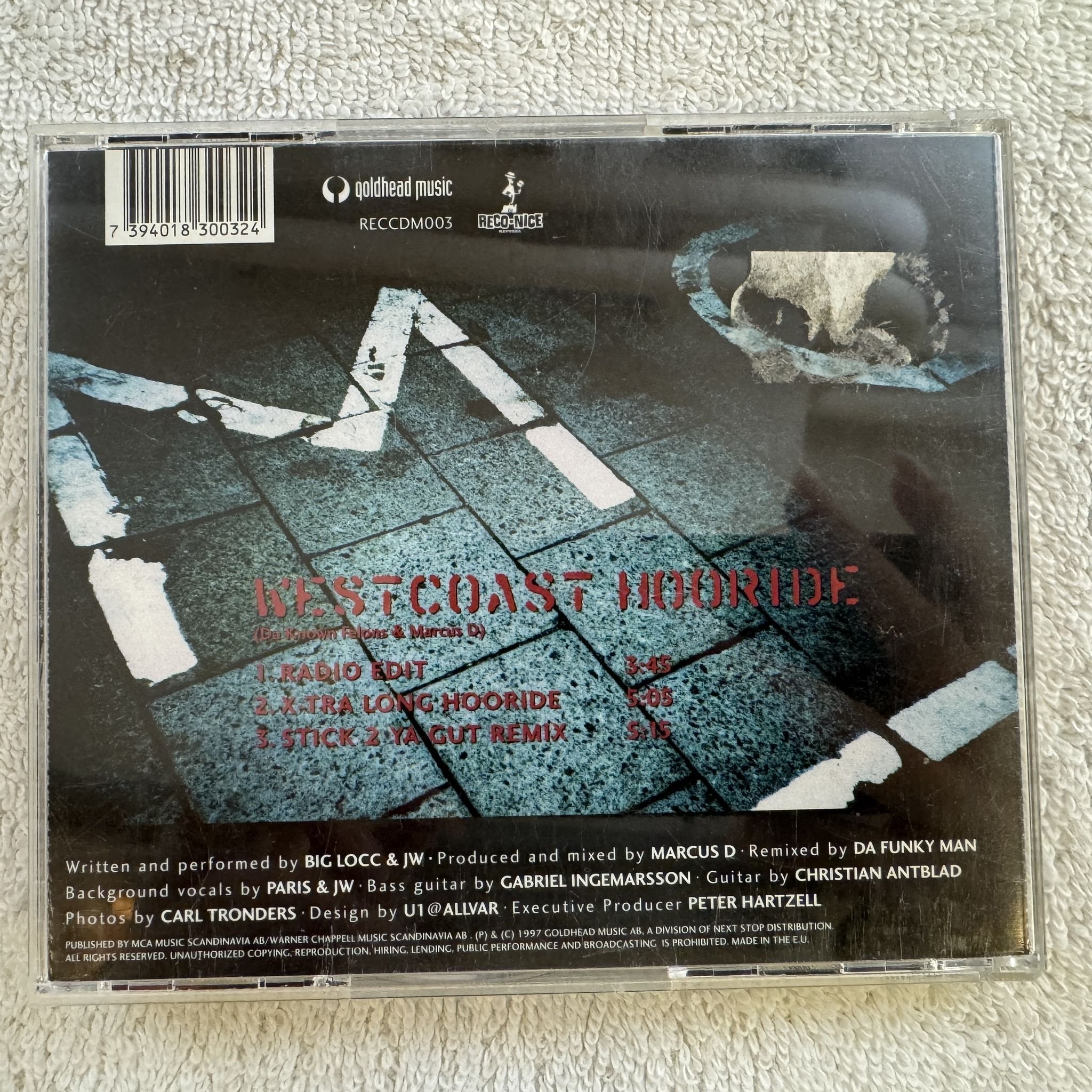 Omslagsbild för skivan DA KNOWN FELONS West Coast Hooride CD 1997 RECCDM003 SWERAP