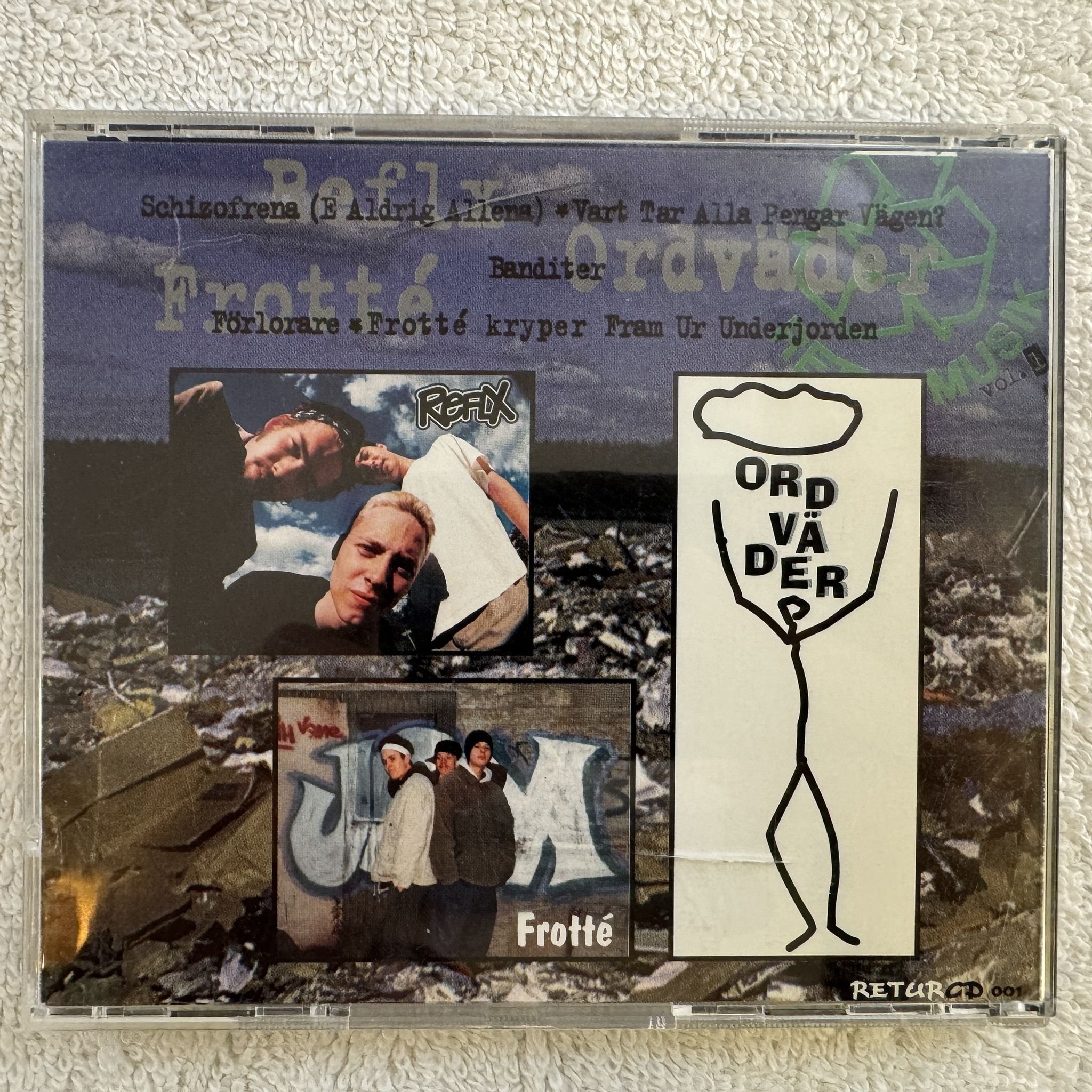 Omslagsbild för skivan Various ?– Returmusik Vol. 1 CD 1997 RETUR CD 001 SWERAP