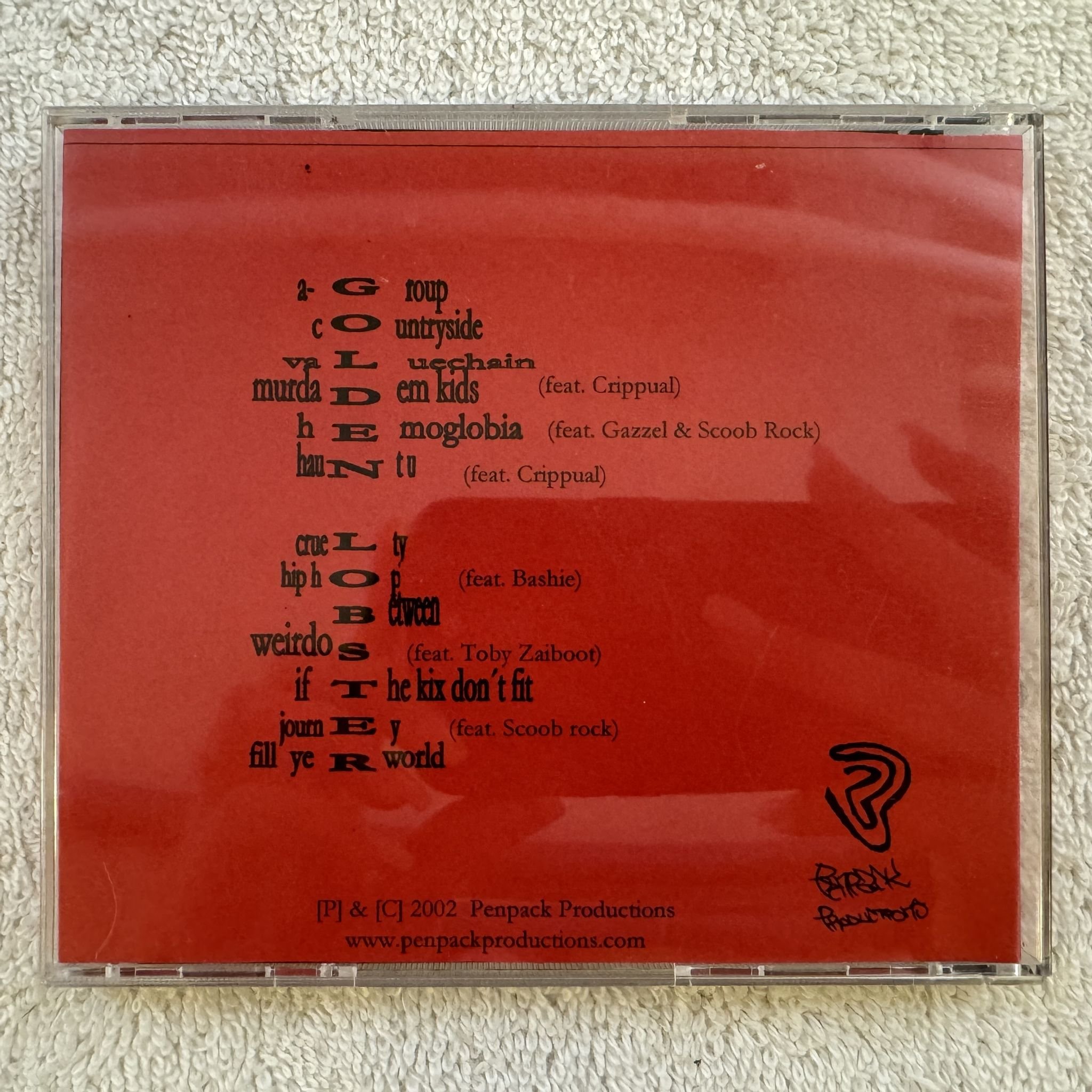 Omslagsbild för skivan AKEM golden lobster CD 2002 Penpack Productions – PPP005 SWERAP