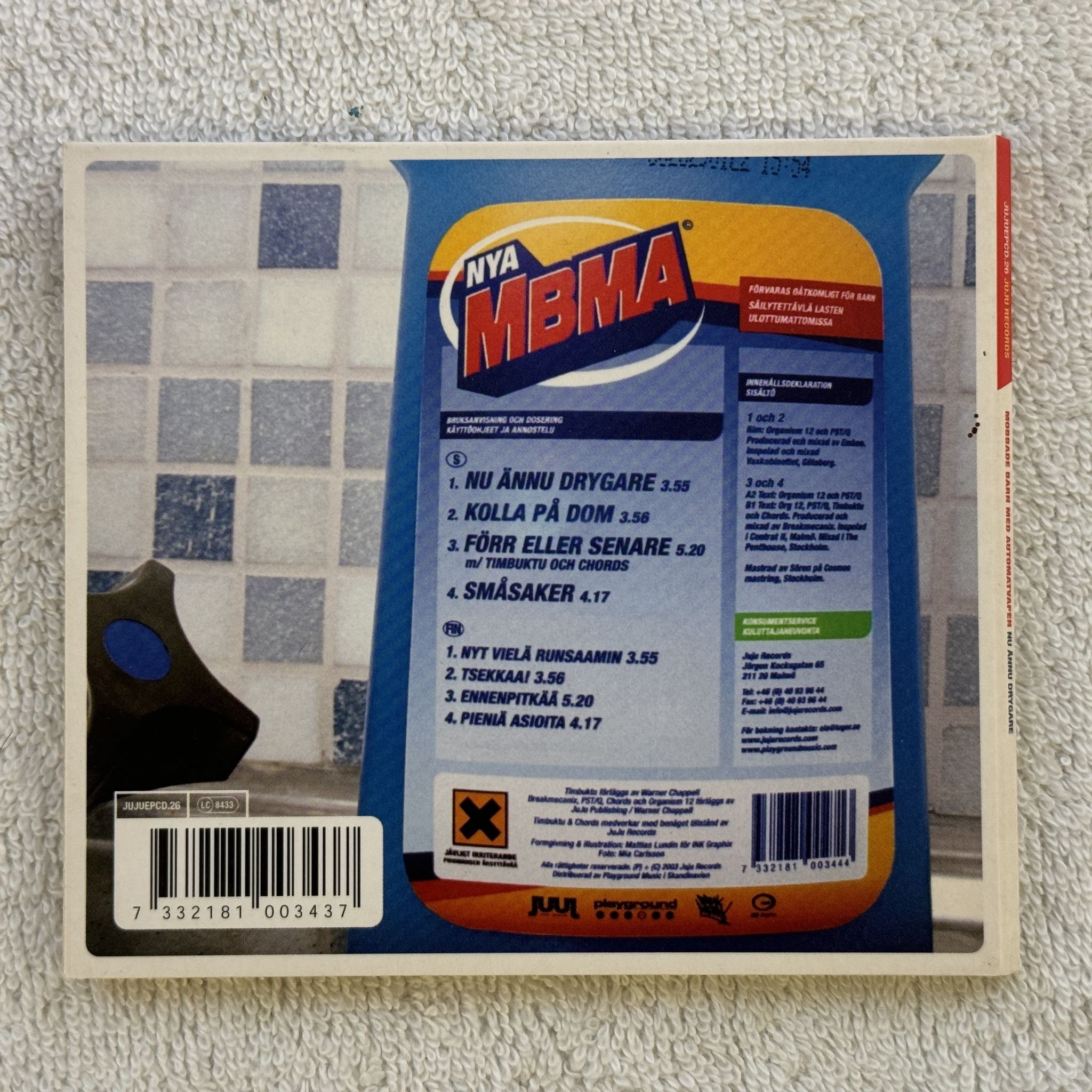 Omslagsbild för skivan MBMA Nu Ännu Drygare CD 2003 JUJUEPCD.26 SWERAP