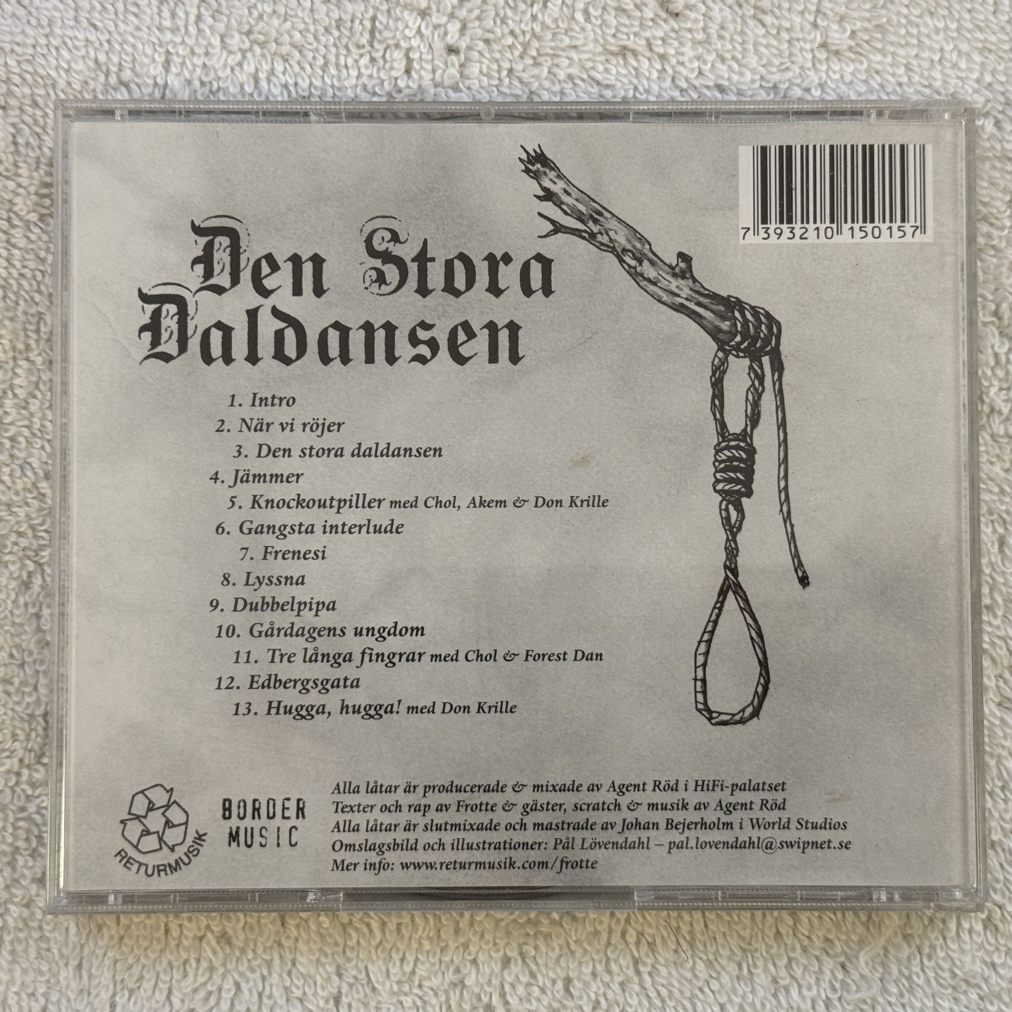Omslagsbild för skivan Frotté – Den Stora Daldansen CD 2002 RETURMUSIK Returcd 006 SWERAP