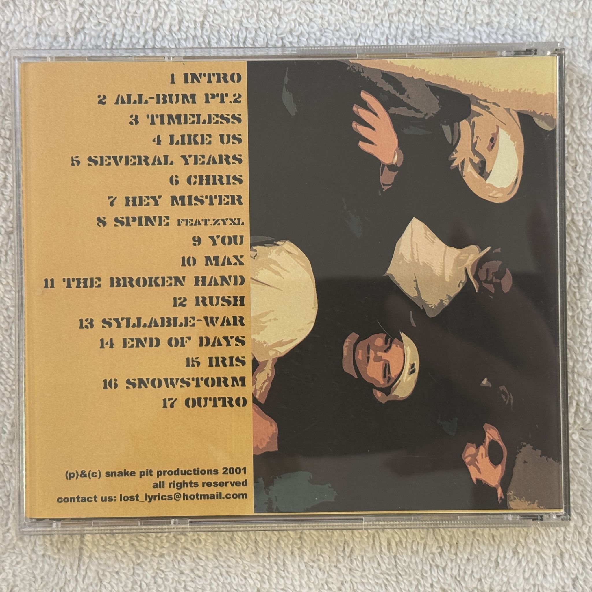 Omslagsbild för skivan The Lost Lyricists – Food For Thought CD private press / demo? SWERAP