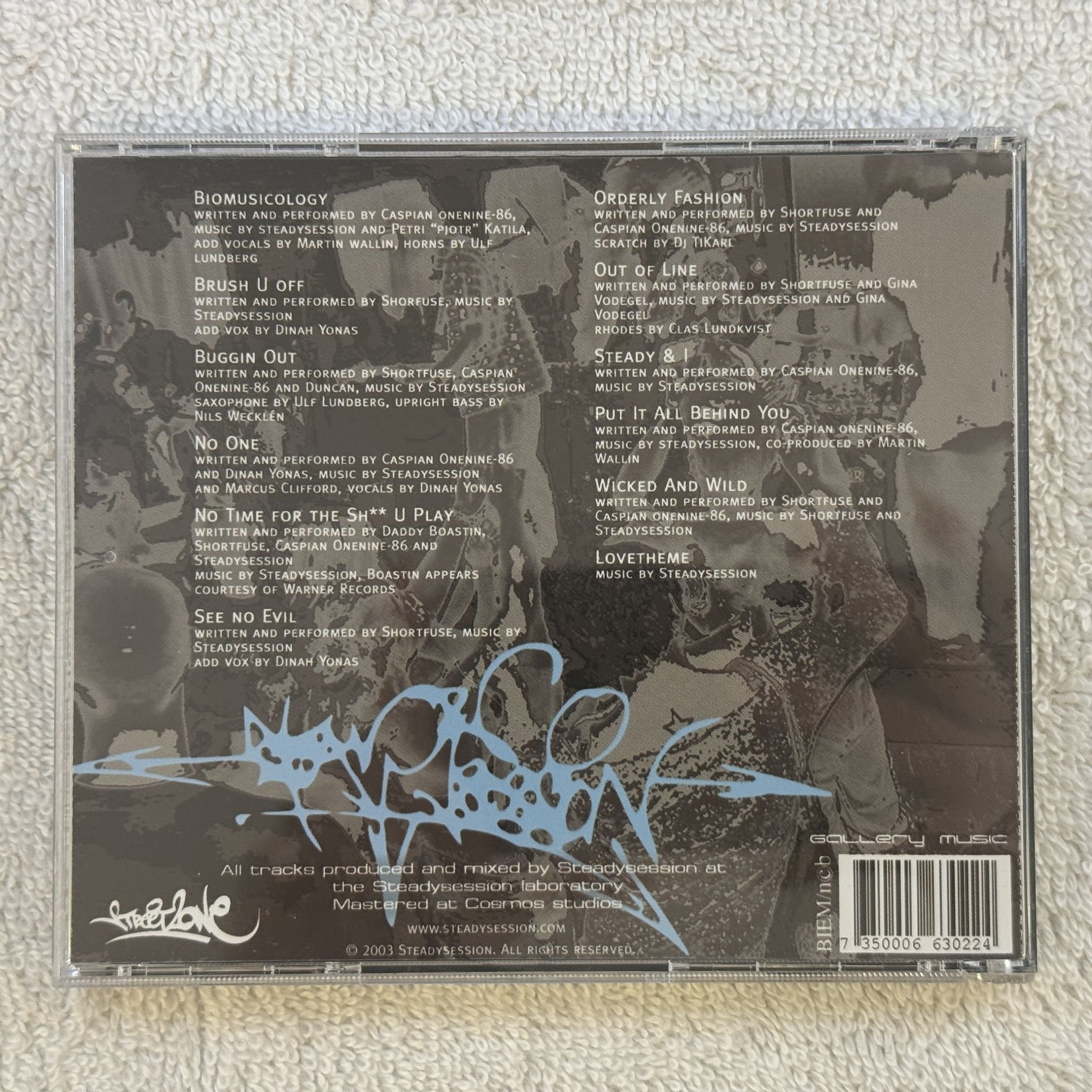 Omslagsbild för skivan VARIOUS steadysession CD 2003 GALLERY MUSIC SWERAP