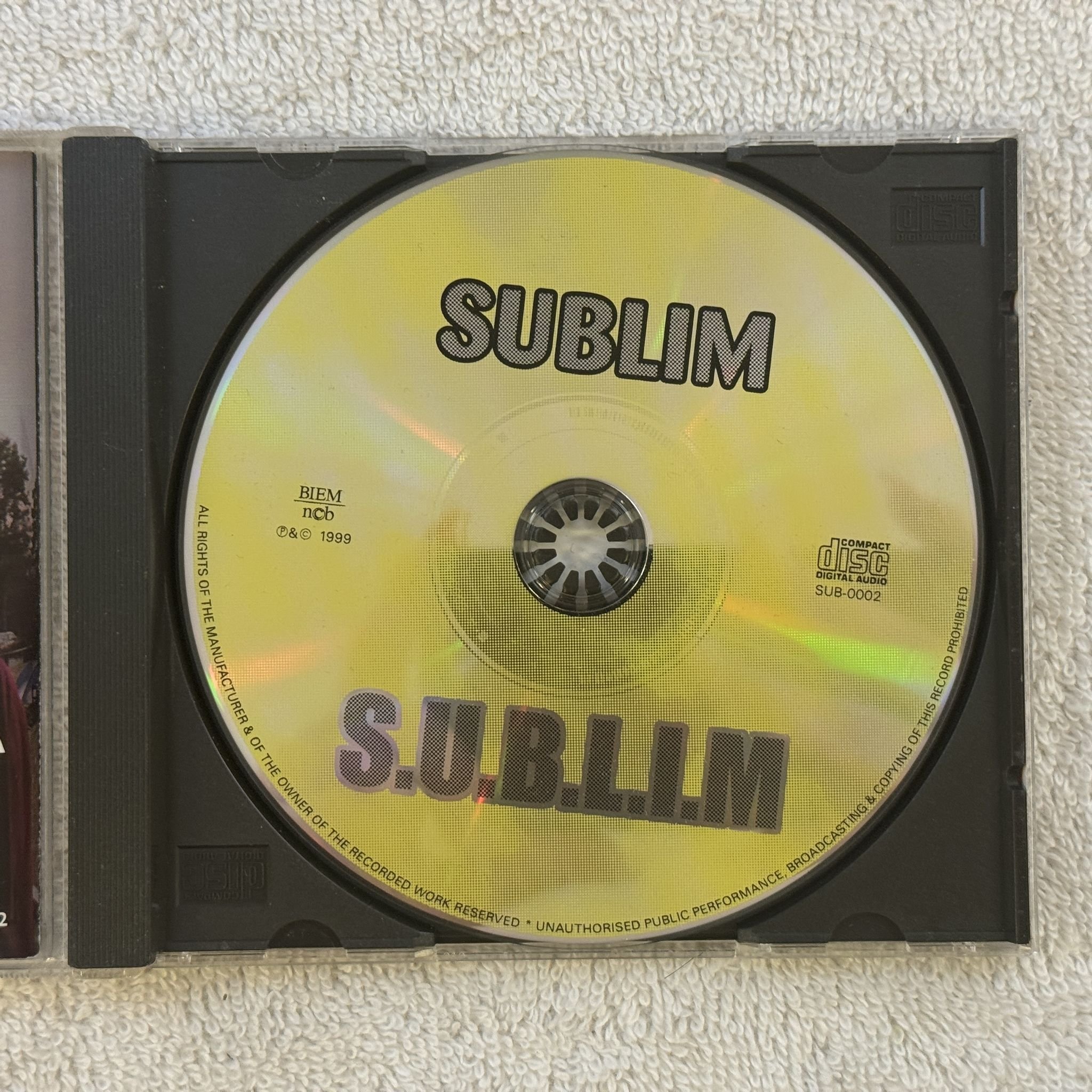 Omslagsbild för skivan SUBLIM s/t CD 1999 SUB-0002 SWERAP
