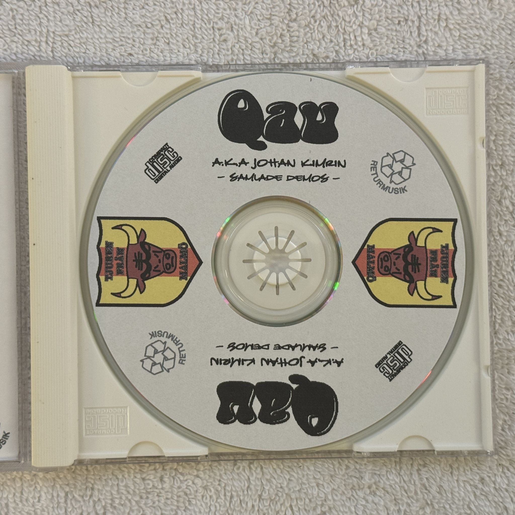 Omslagsbild för skivan Qau aka Johan Kimrin - samlade demos CD -9? RETURMUSIK SWERAP