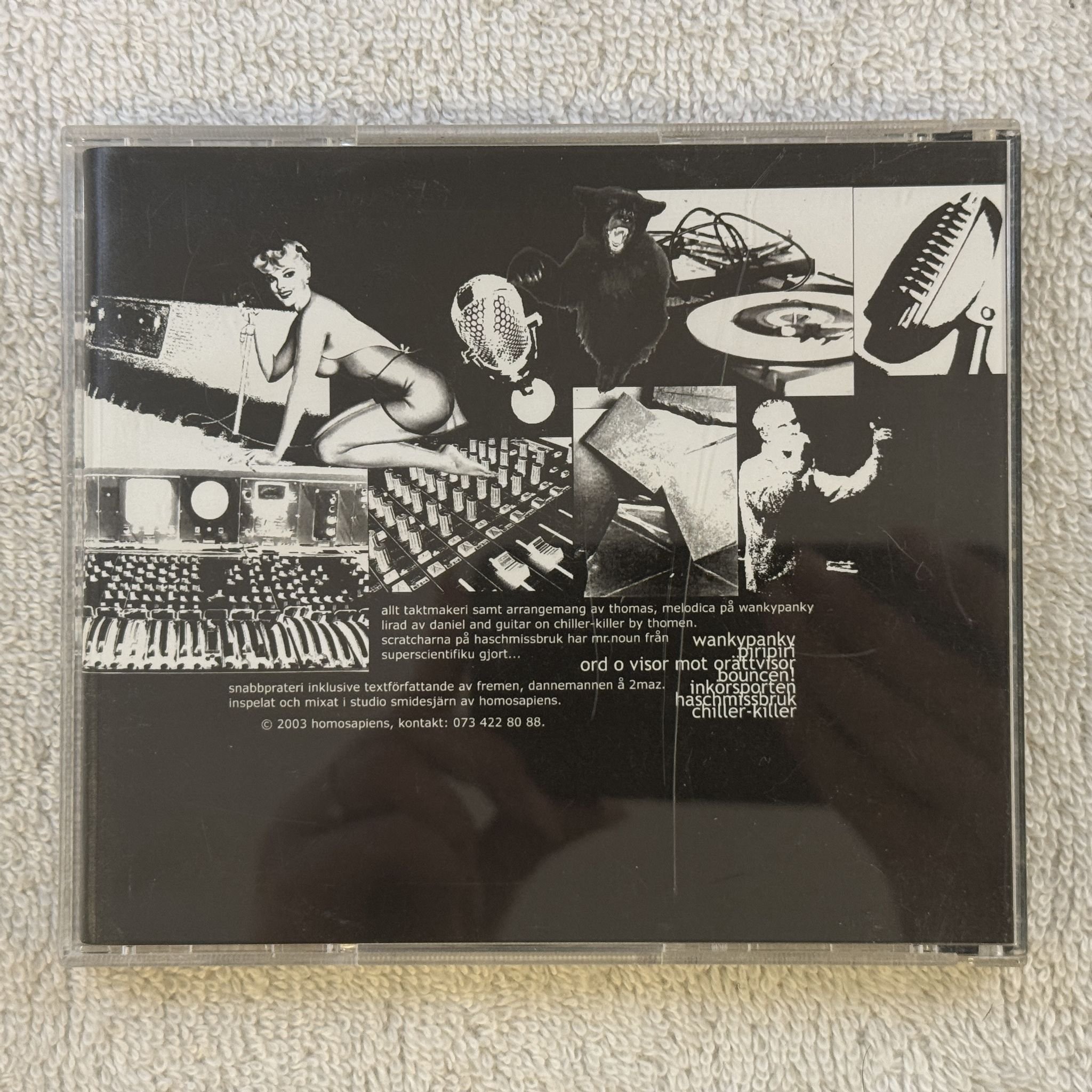 Omslagsbild för skivan HOMOSAPIENS Uppvaknandet CD 2003 private release SWERAP