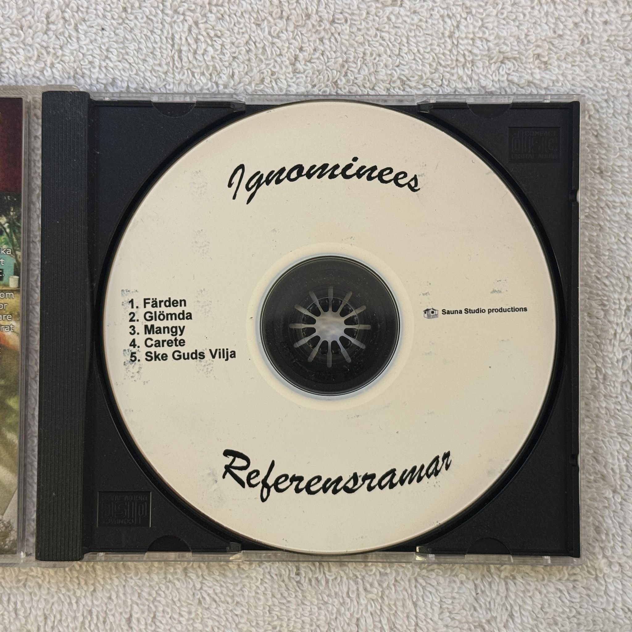 Omslagsbild för skivan IGNOMINEES referensramar CD SAUNA STUDIO PRODUCTION SWERAP