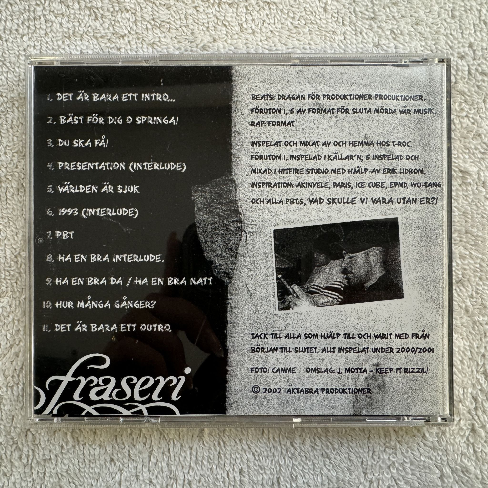 Omslagsbild för skivan Fraseri – Inte Mer Än Rätt CD 2002 ÄktaBra Produktioner SWERAP