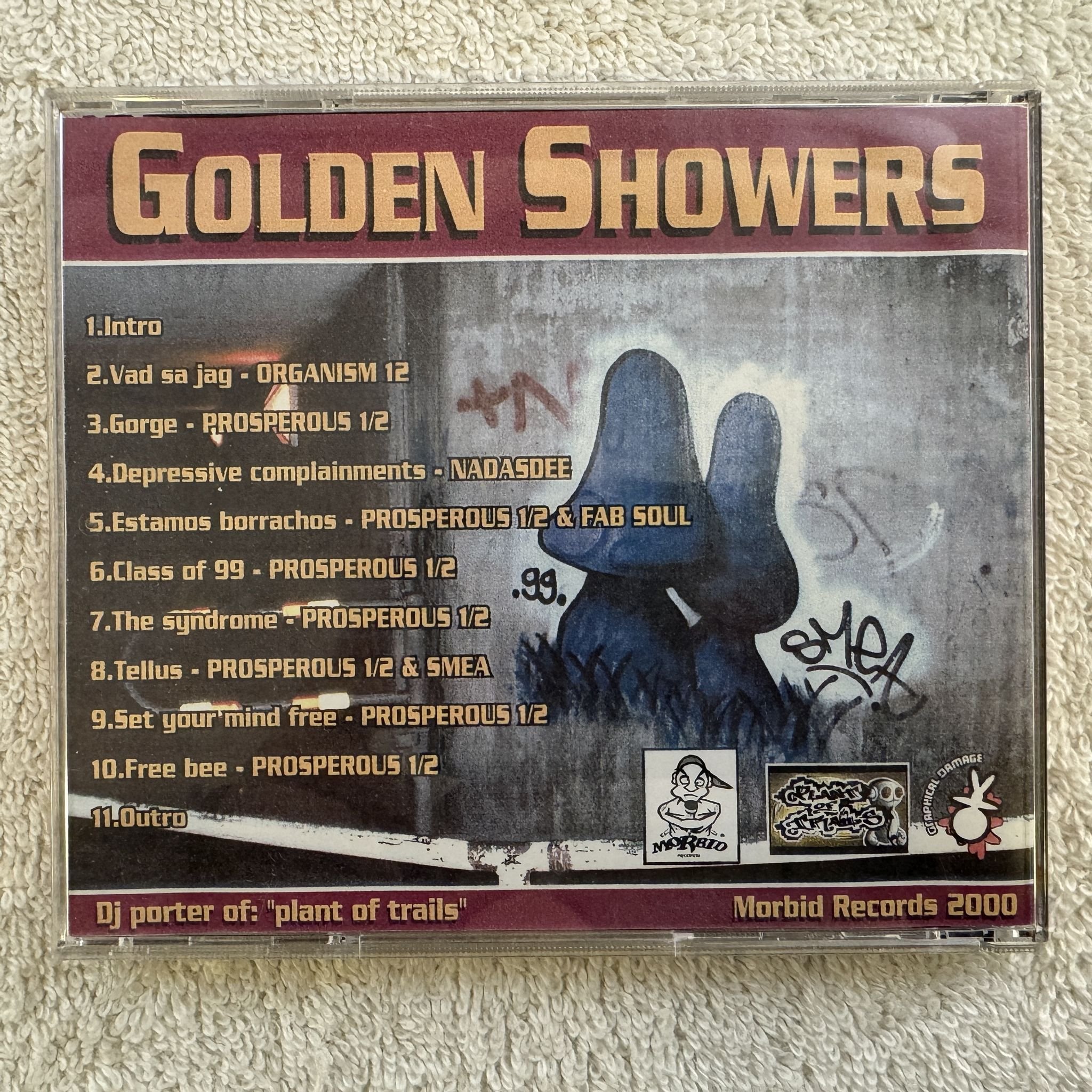 Omslagsbild för skivan Dj Porter Of: "Plant Of Trails"* – Golden Showers CD 1999 MORBID demo SWERAP