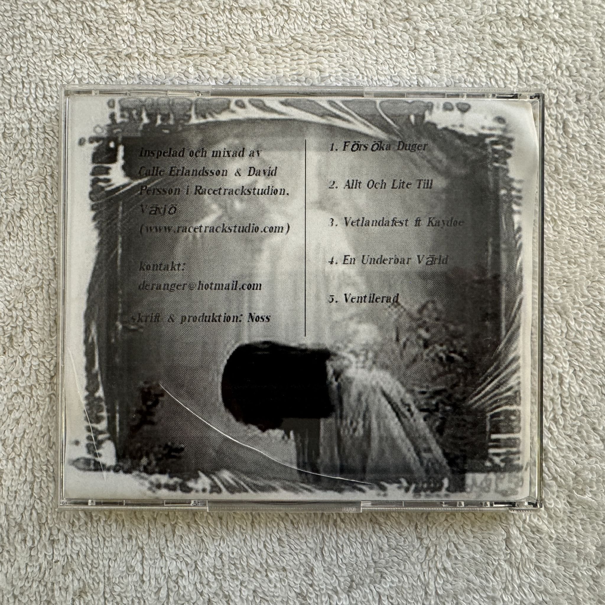 Omslagsbild för skivan NOSS en sista dans CD 200? demo SWERAP