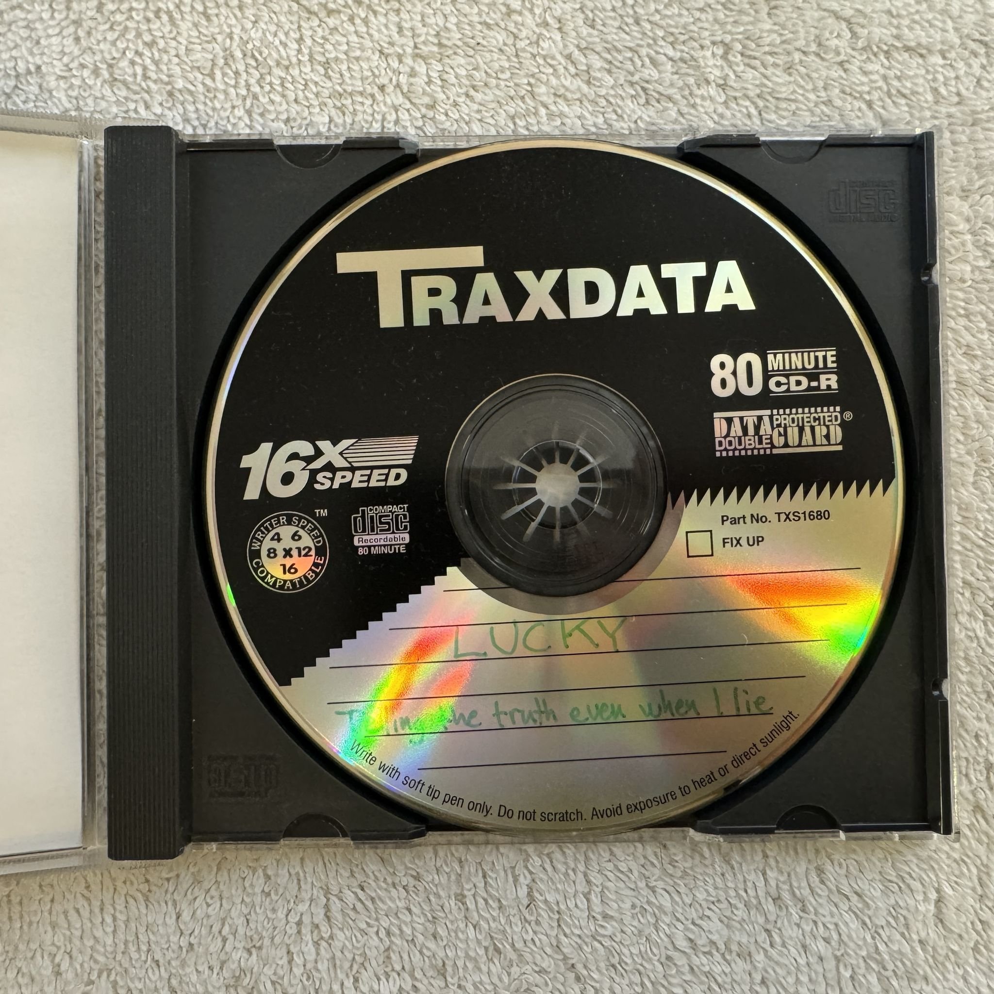 Omslagsbild för skivan LUCKY telling the truth when I lie CD 200? demo SWERAP