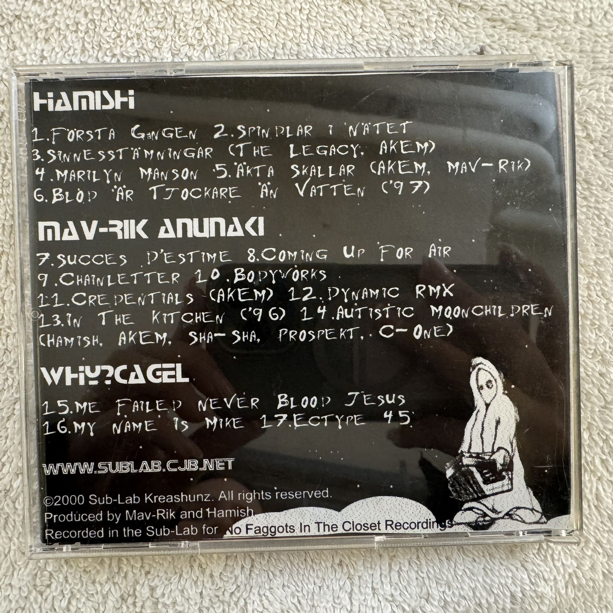 Omslagsbild för skivan V/A äkta del 2 CD demo SUB-LAB KREASHUNZ SWERAP