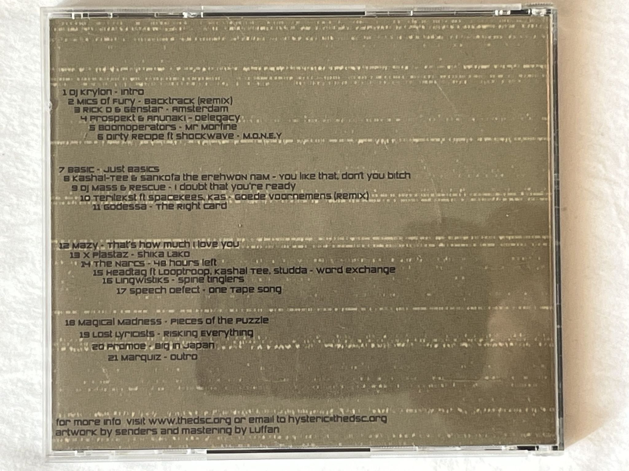 Omslagsbild för skivan V/A The dscompilation CD 2002 Dutch & SWERAP