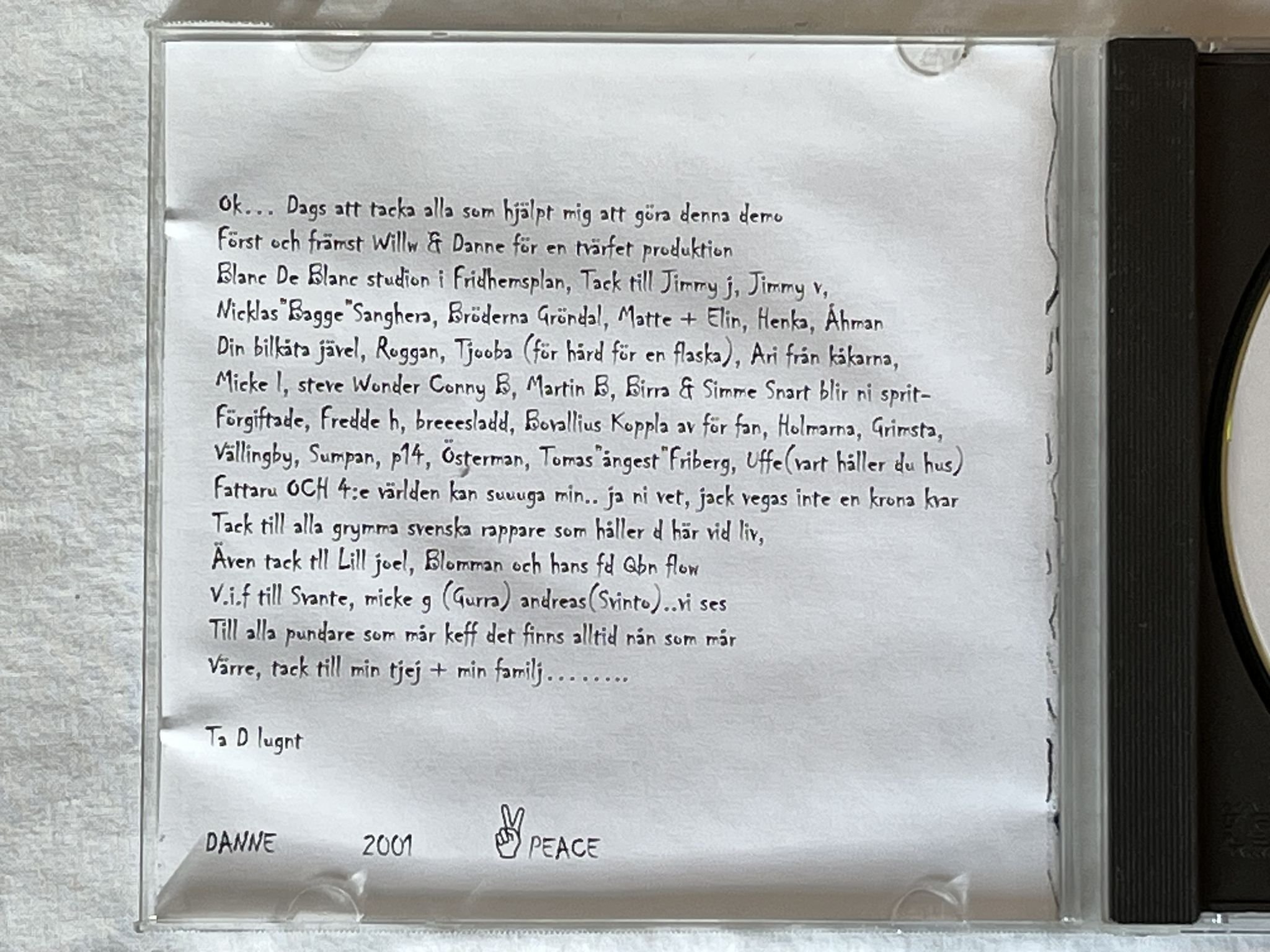 Omslagsbild för skivan DANNE fyfan va soft CD 2001 SWERAP