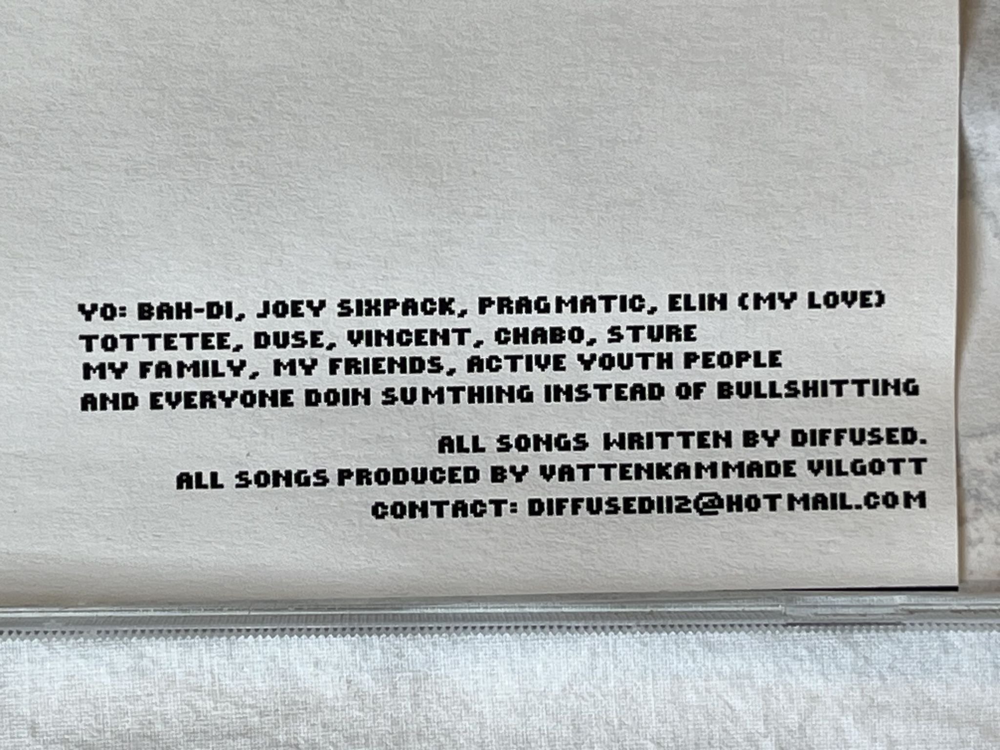 Omslagsbild för skivan DIFFUSED neckbreaka ep CD 200? SWERAP