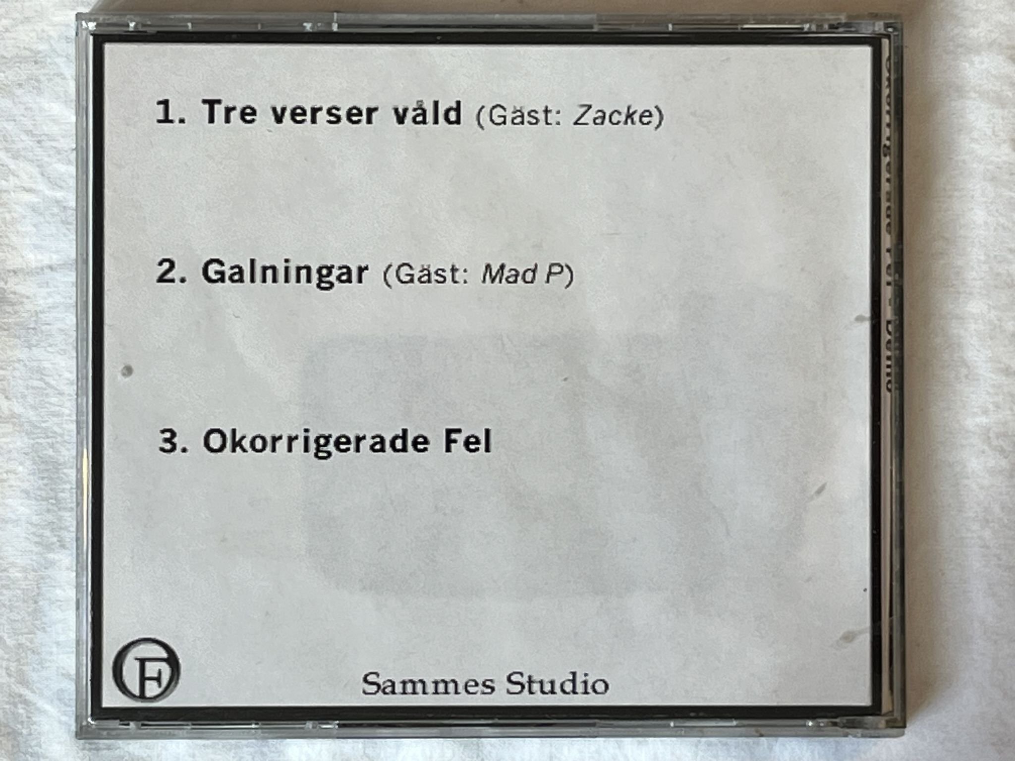 Omslagsbild för skivan OKORRIGERADE FEL demo CD 200? SWERAP