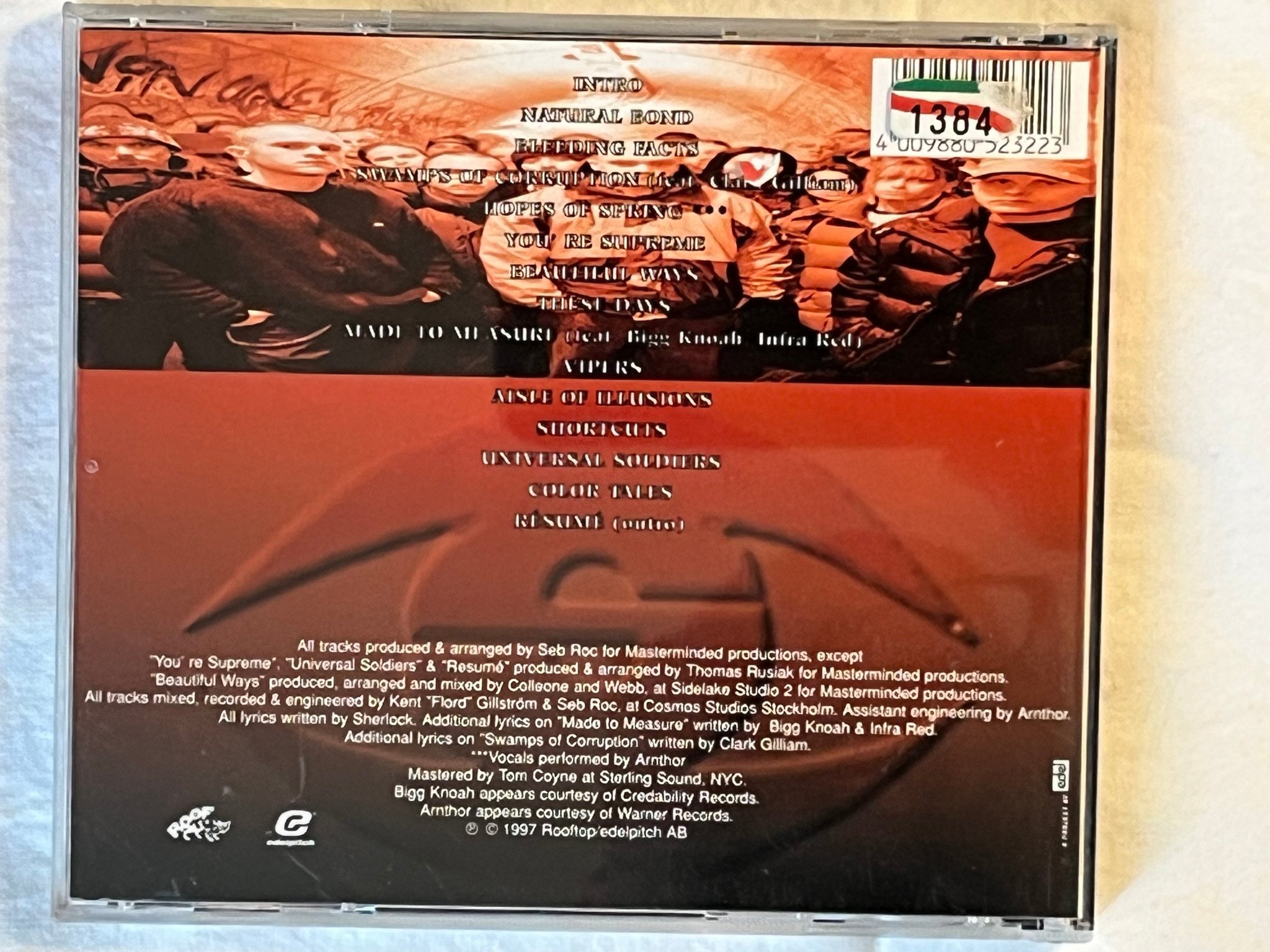 Omslagsbild för skivan SHERLOCK made to measure CD 1997 ROOFTOP RTP 52322 SWERAP