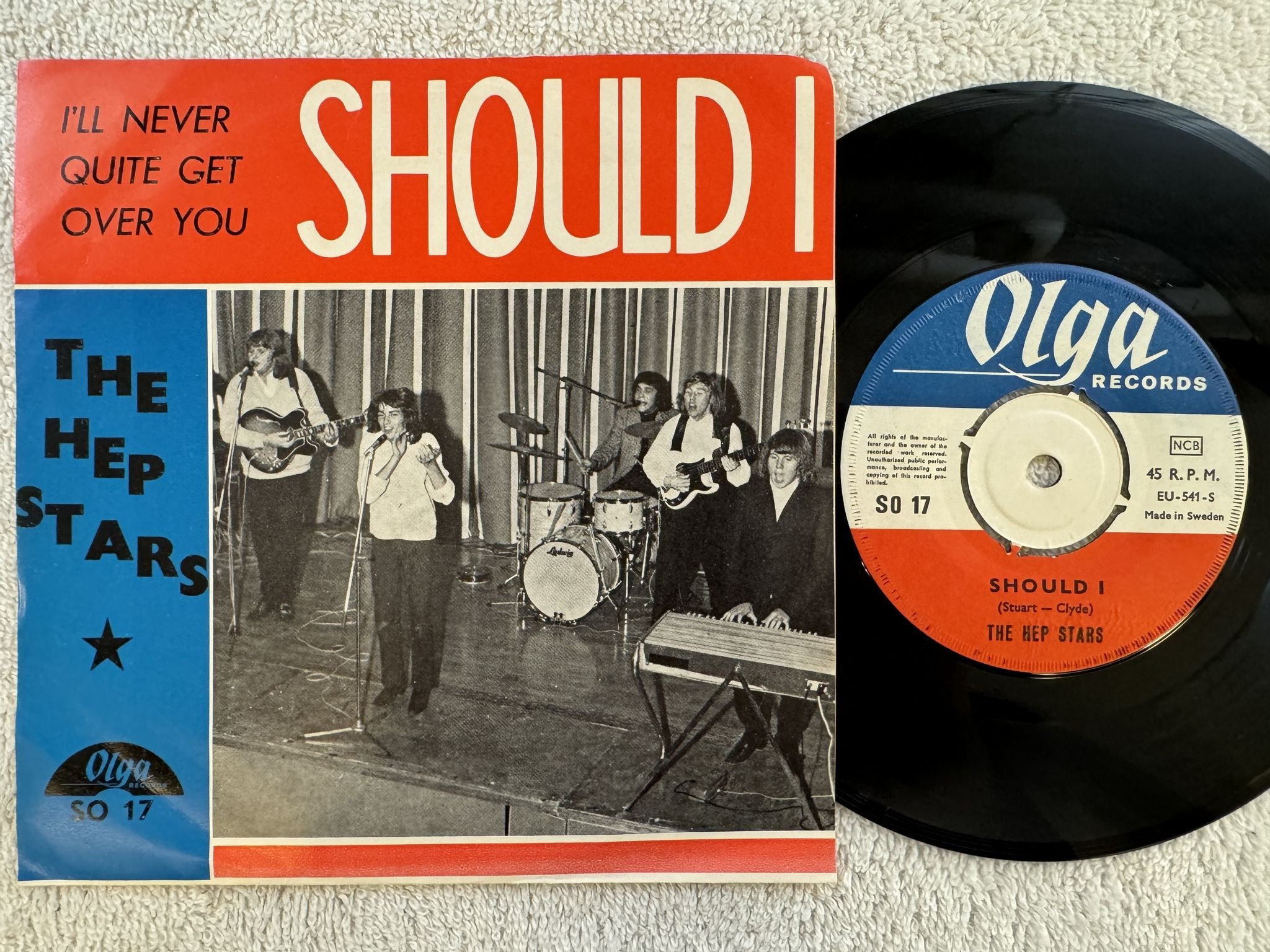 Omslagsbild för skivan HEP-STARS sould I 7" -65 OLGA RECORDS SO 17 *** FULLY SIGNED ***