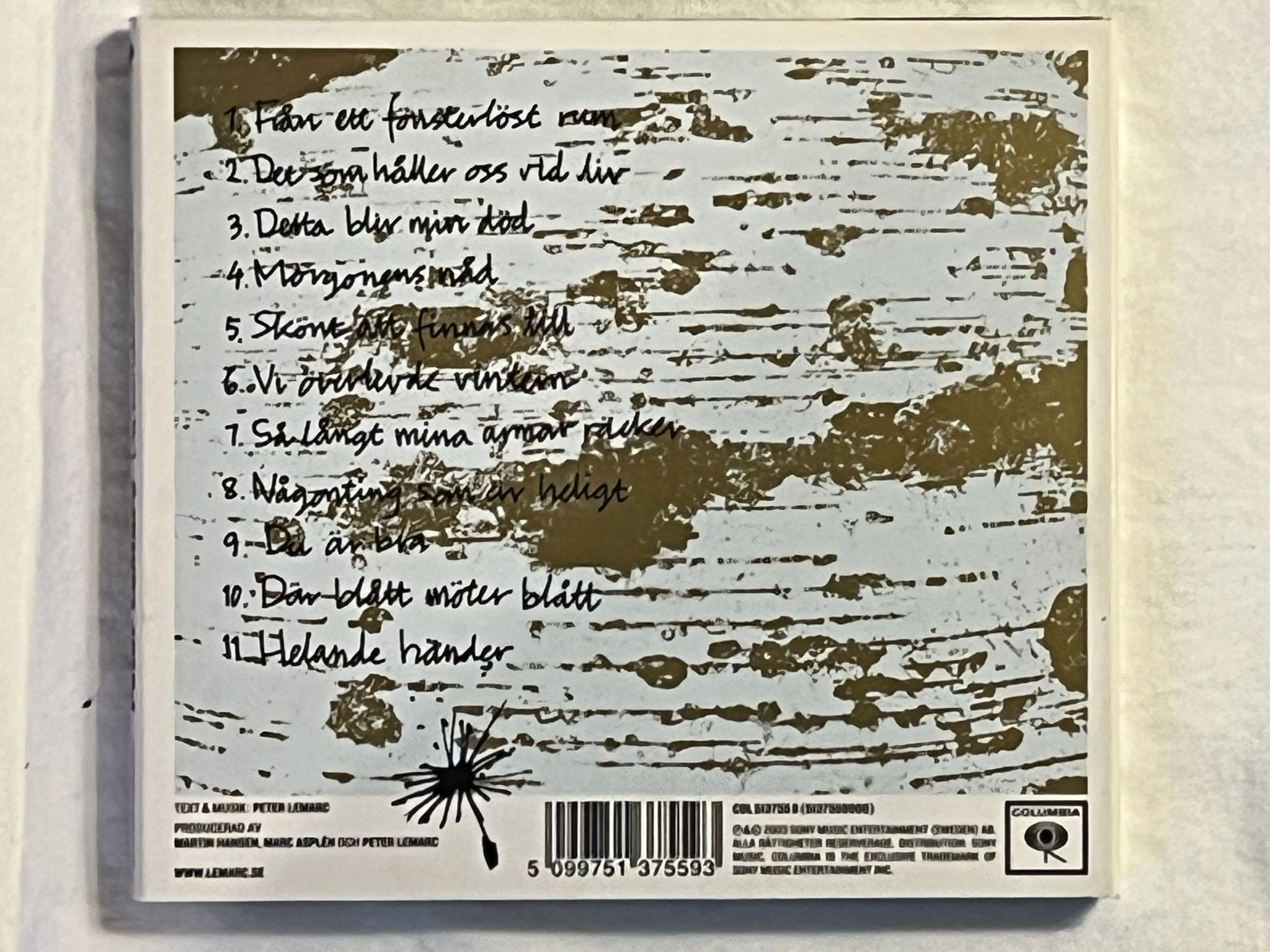 Omslagsbild för skivan PETER LeMARC det som håller oss vi liv CD 2003 COLUMBIA 513755200 ** SIGNED **