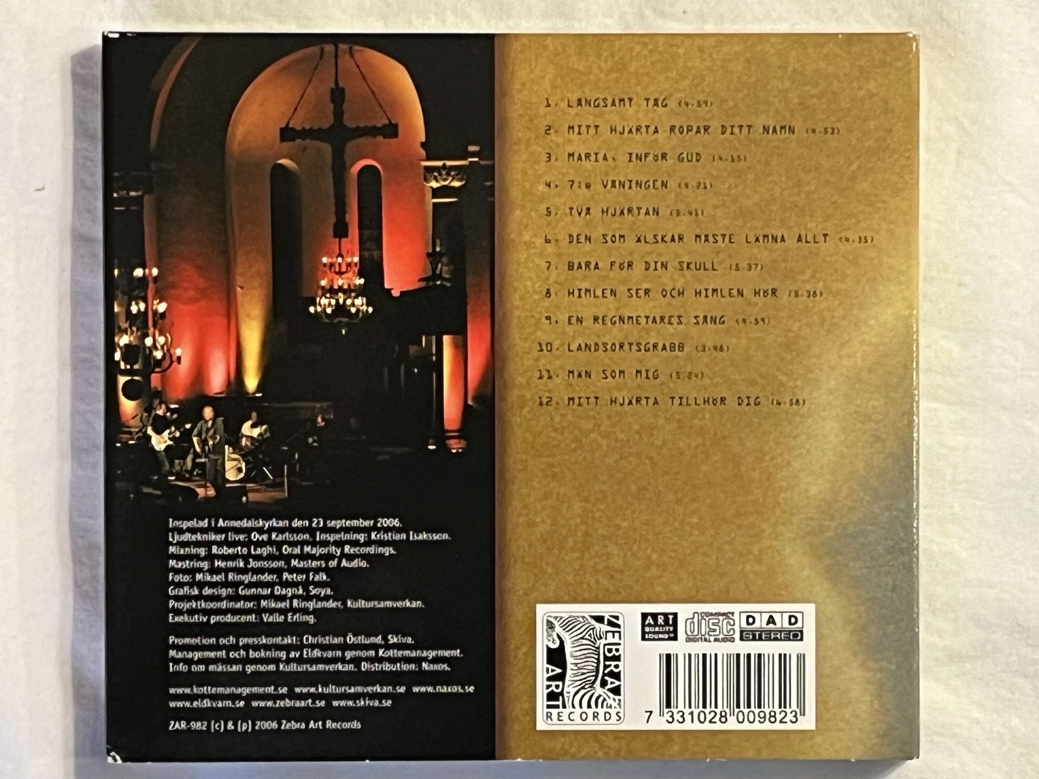 Omslagsbild för skivan ELDKVARN Kärlekens Låga - En Mässa CD Zebra Art Records ZAR-982 *** SIGNED ***