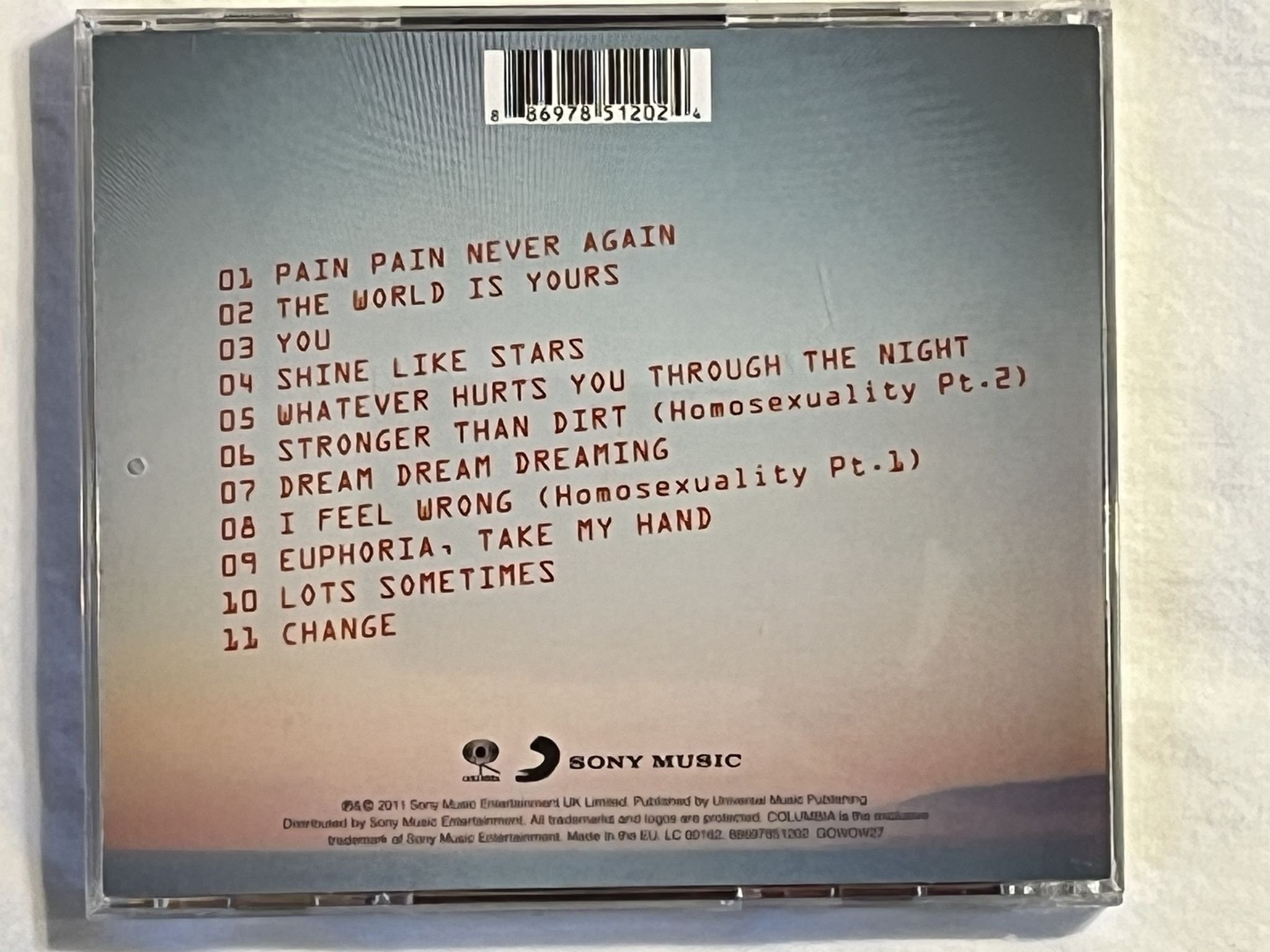 Omslagsbild för skivan GLASVEGAS euphoric // heartbreak CD 2011 *** SIGNED by PAUL & RAB **