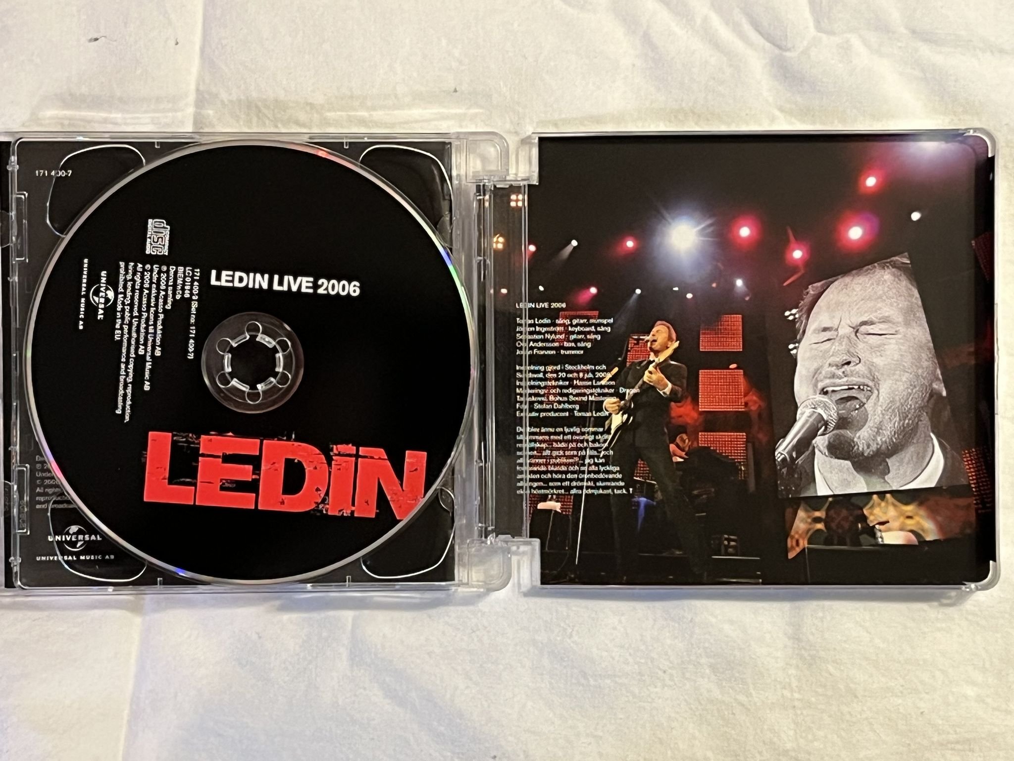 Omslagsbild för skivan THOMAS LEDIN Plektrum 2xCD 2006 UNIVERSAL 171 400-7 ** SIGNED ***