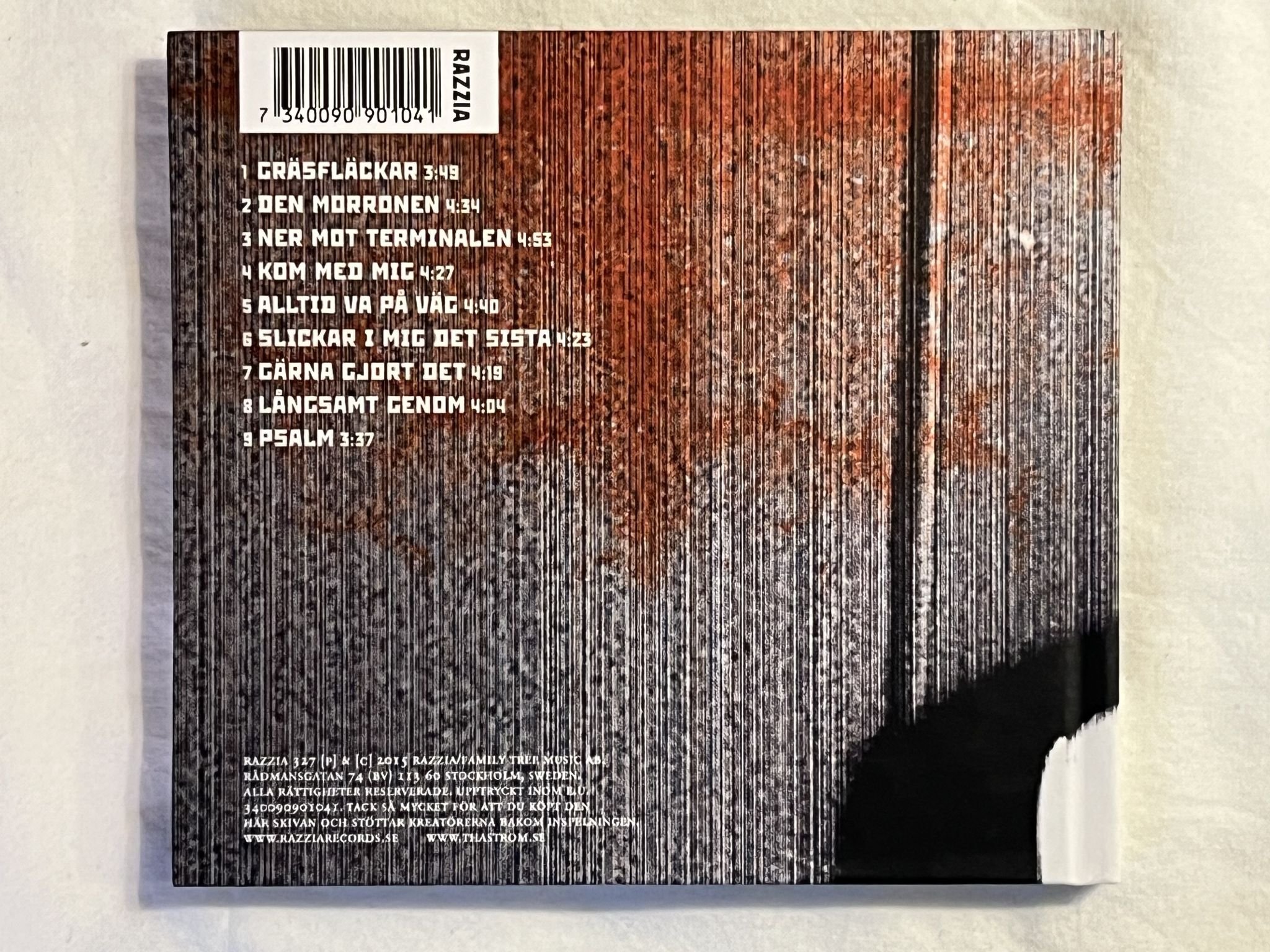 Omslagsbild för skivan THÅSTRÖM Den Morronen CD 2015 RAZZIA 327 ** SIGNED **