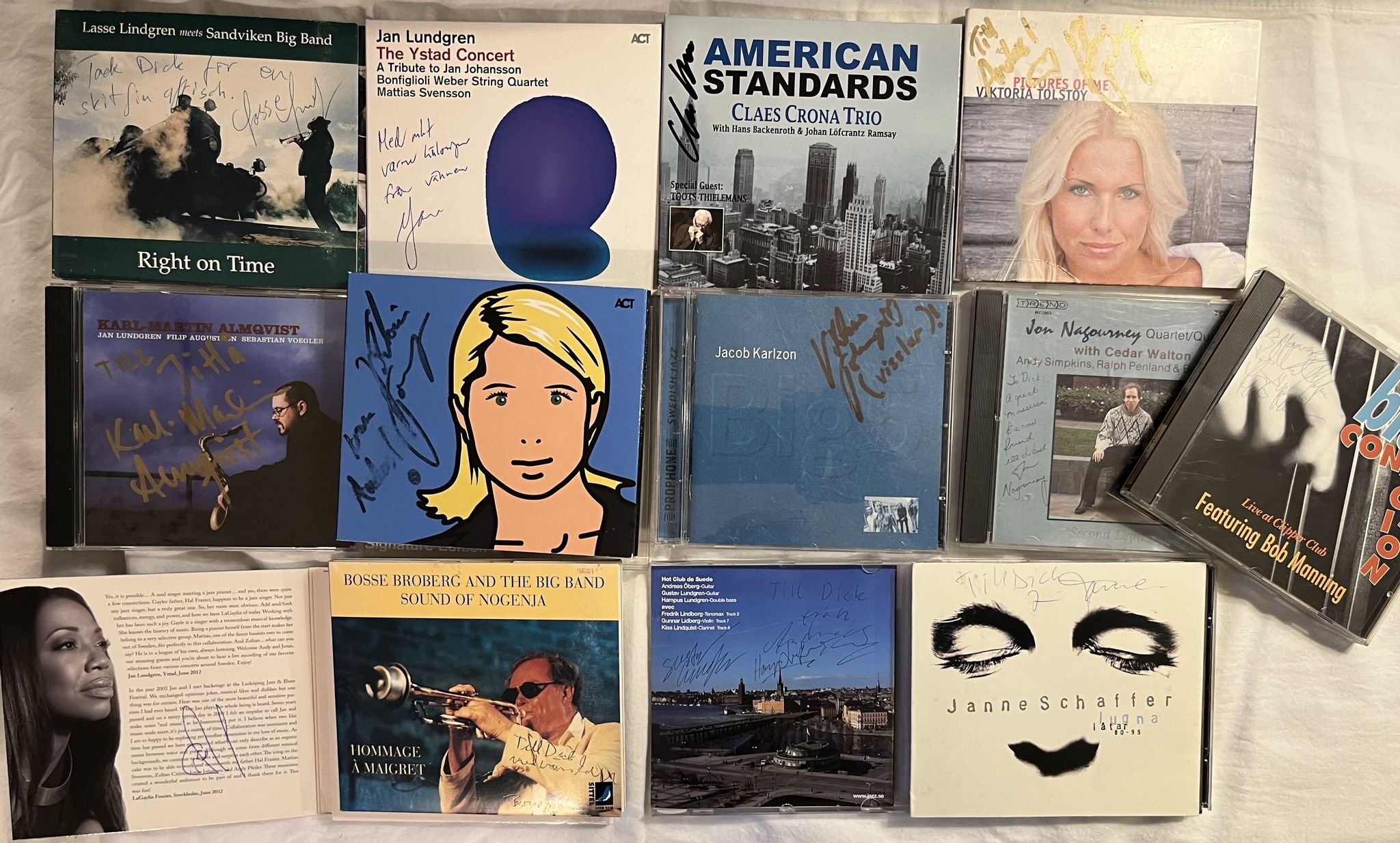 Omslagsbild för skivan 28 st signerade jazz cd's WOW !!!! *** SIGNED ***