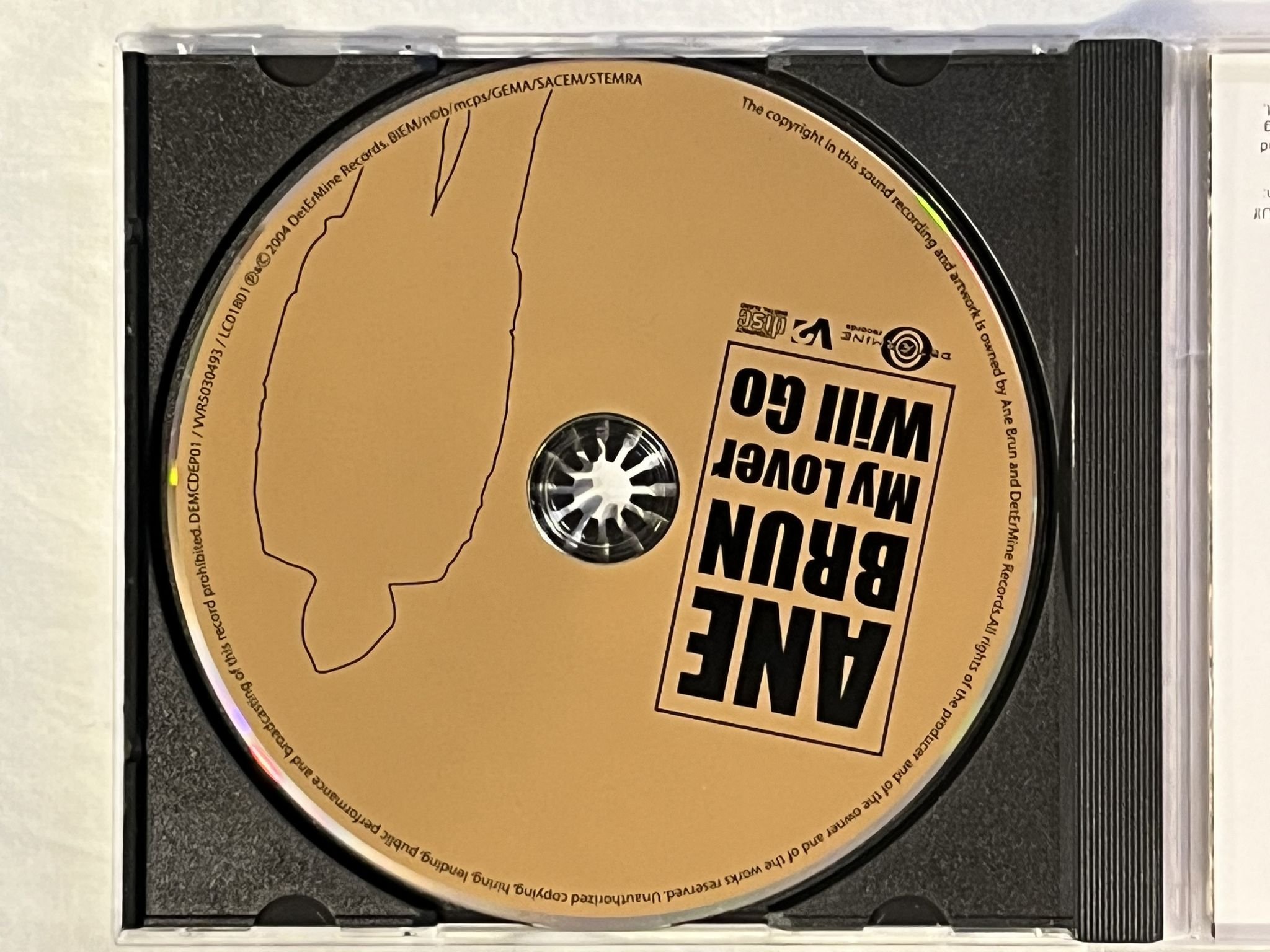 Omslagsbild för skivan ANE BRUN My Lover Will Go CD 2004 V2 – VVR5030493 ** SIGNED **