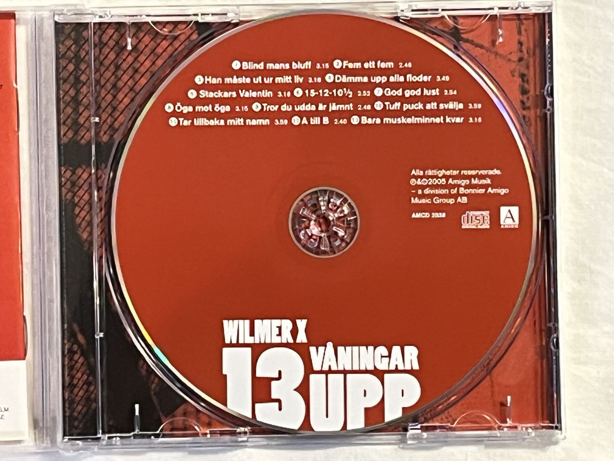 Omslagsbild för skivan WILMER X 13 vånigar upp CD 2005 AMIGO AMCD 2038 *** SIGNED ***