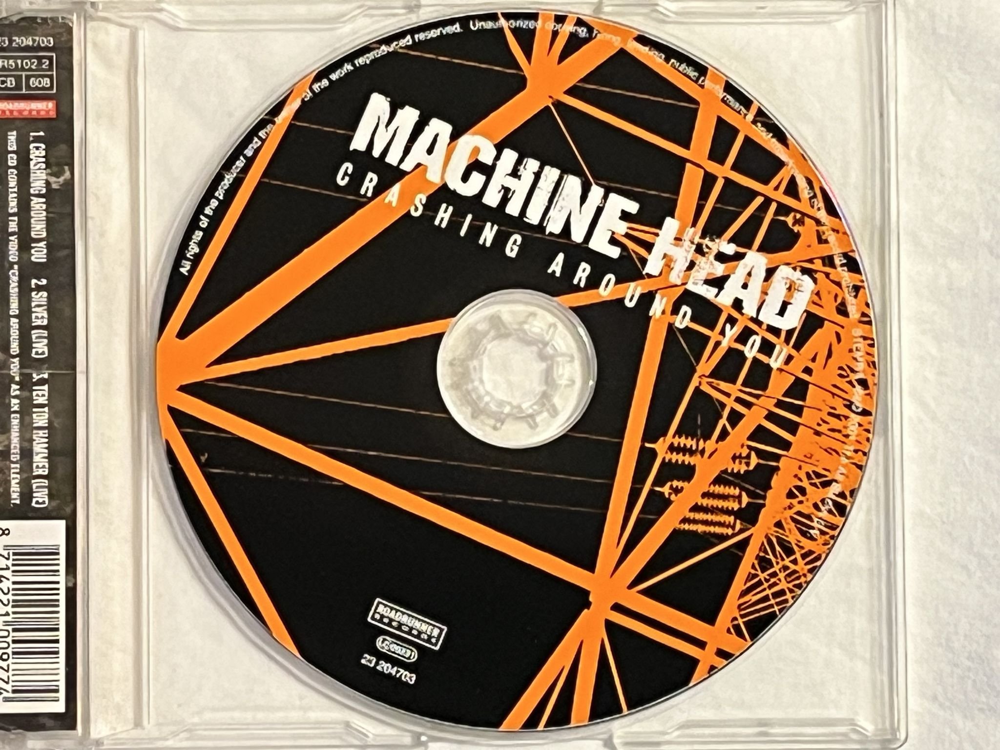 Omslagsbild för skivan MACHINE HEAD Crashing Around You CD-Single Roadrunner 23204703 *** SIGNED ***