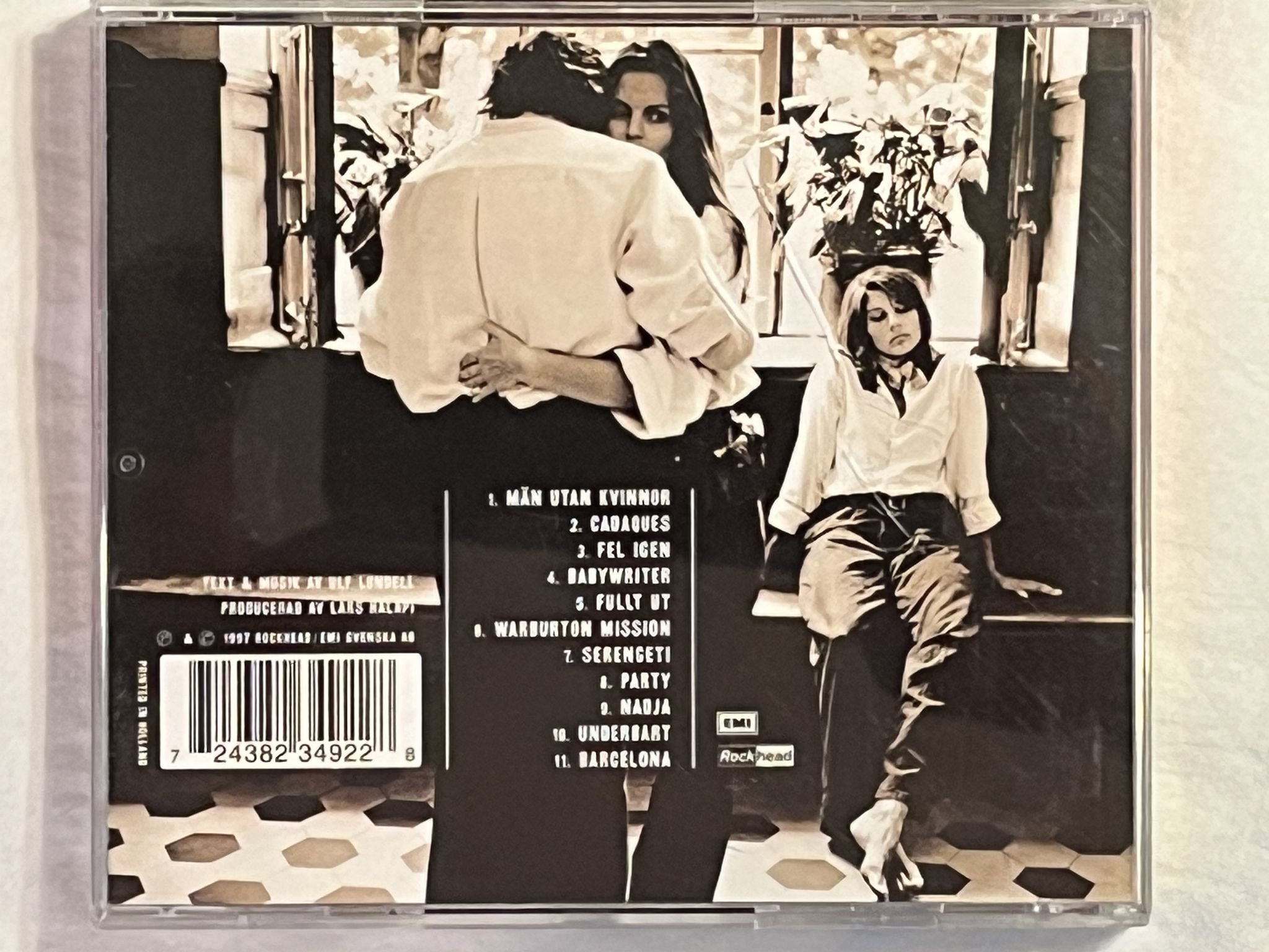 Omslagsbild för skivan ULF LUNDELL Män Utan Kvinnor CD -97 EMI 7243 8 23492 2 8 *** SIGNED ***