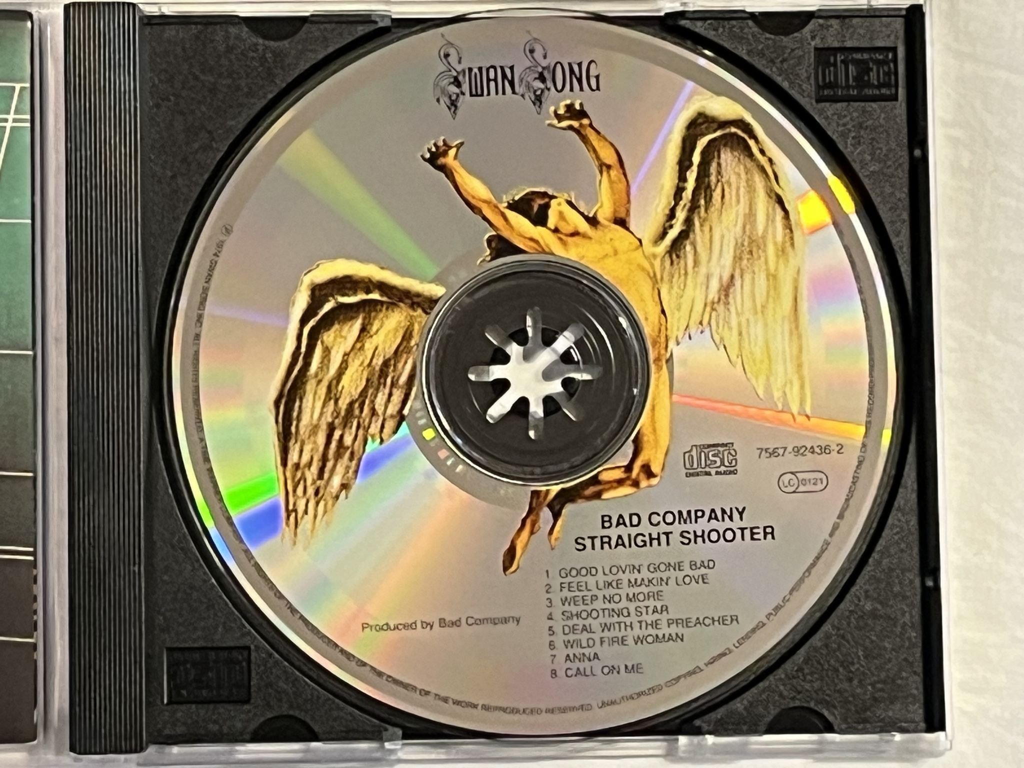 Omslagsbild för skivan BAD COMPANY straight shooter CD -94 SWAN SONG ** SIGNED by PAUL RODGERS **