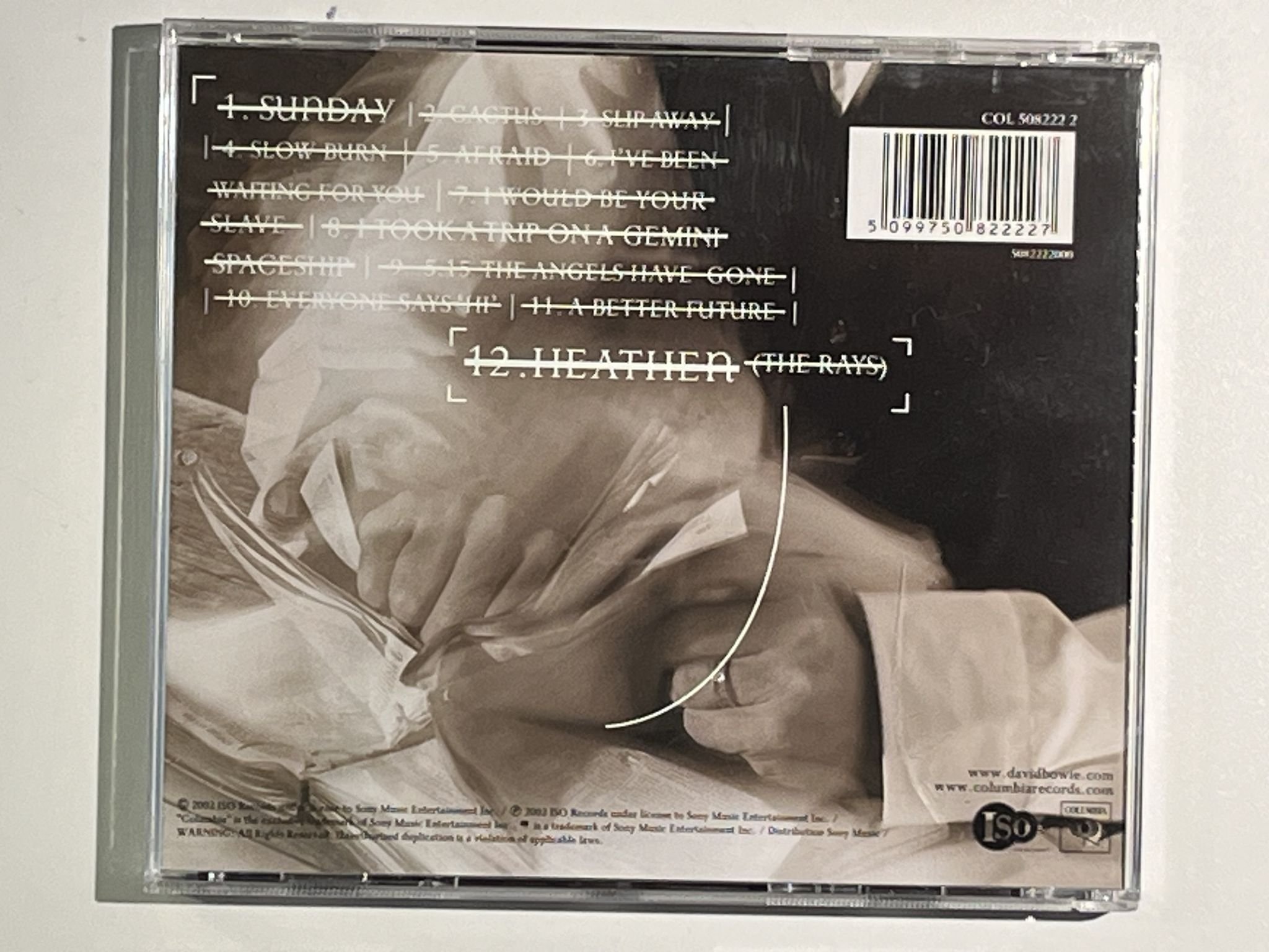 Omslagsbild för skivan DAVID BOWIE Heathen CD Columbia – 508222 2 ***** SIGNED by DAVID BOWIE *****