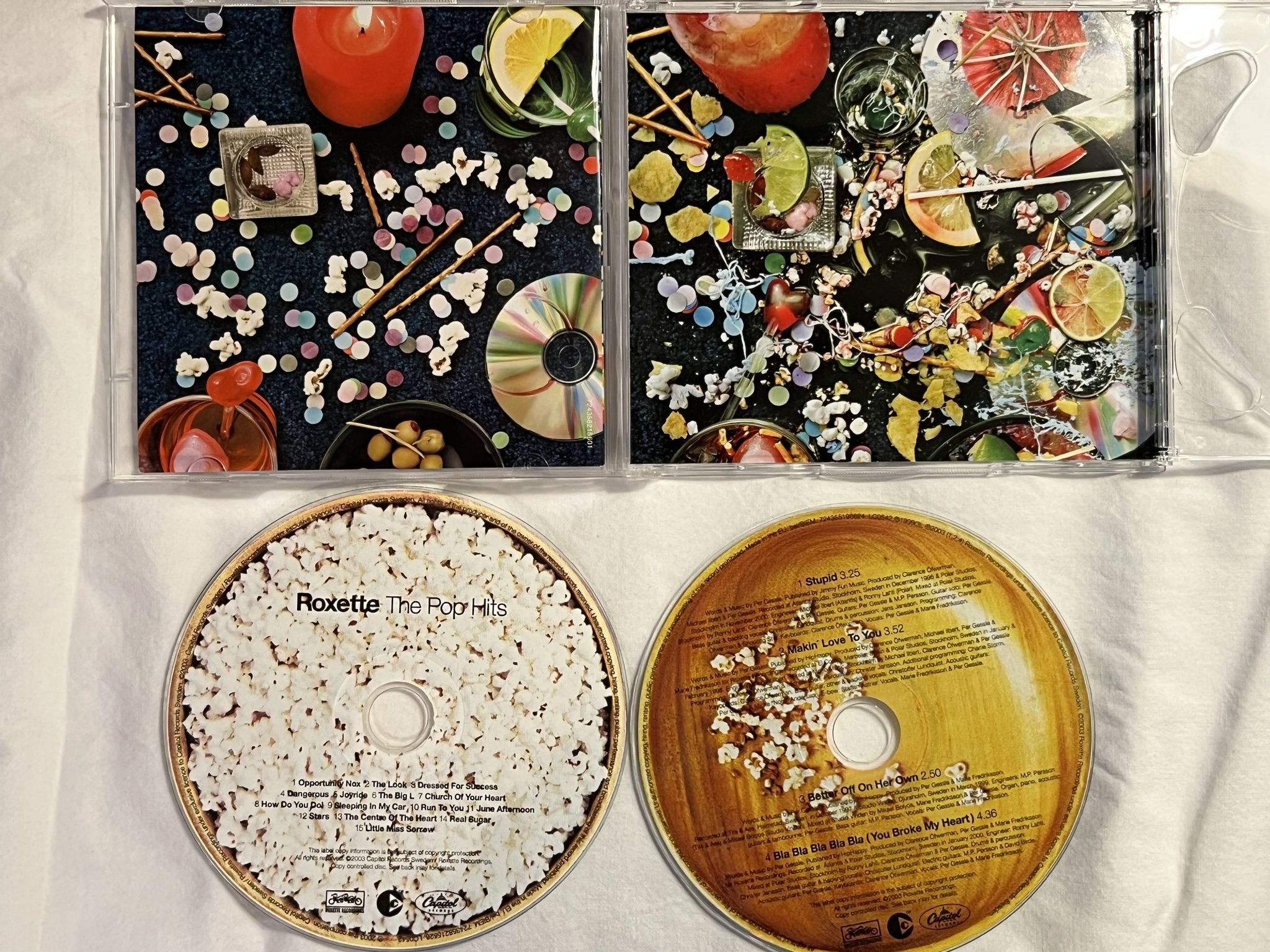 Omslagsbild för skivan ROXETTE The Pop Hits 2xCD CAPITOL 724358215601 **** Signed **** WOW!!