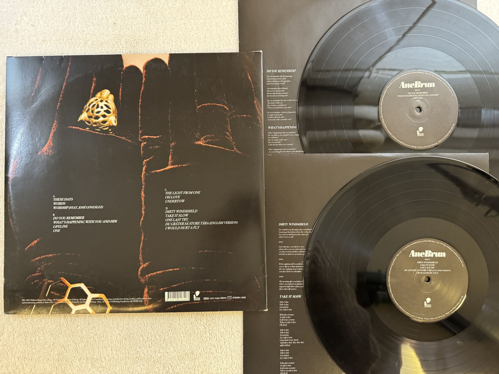 Omslagsbild för skivan ANE BRUN It All Starts With One 2xLP 2011 DEMVA12 *** Signed ***