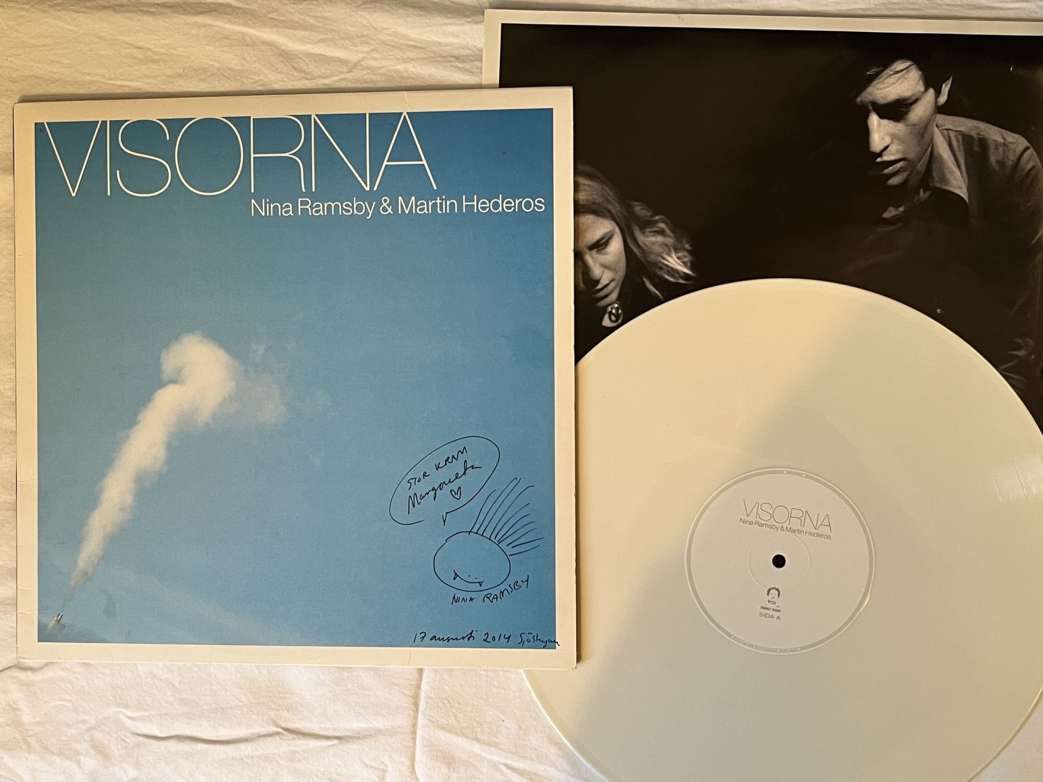 Omslagsbild för skivan NINA RAMSBY & MARTIN HEDEROS visorna LP 2014 MARGIT MUSIC MMVIN022 ** SIGNED **