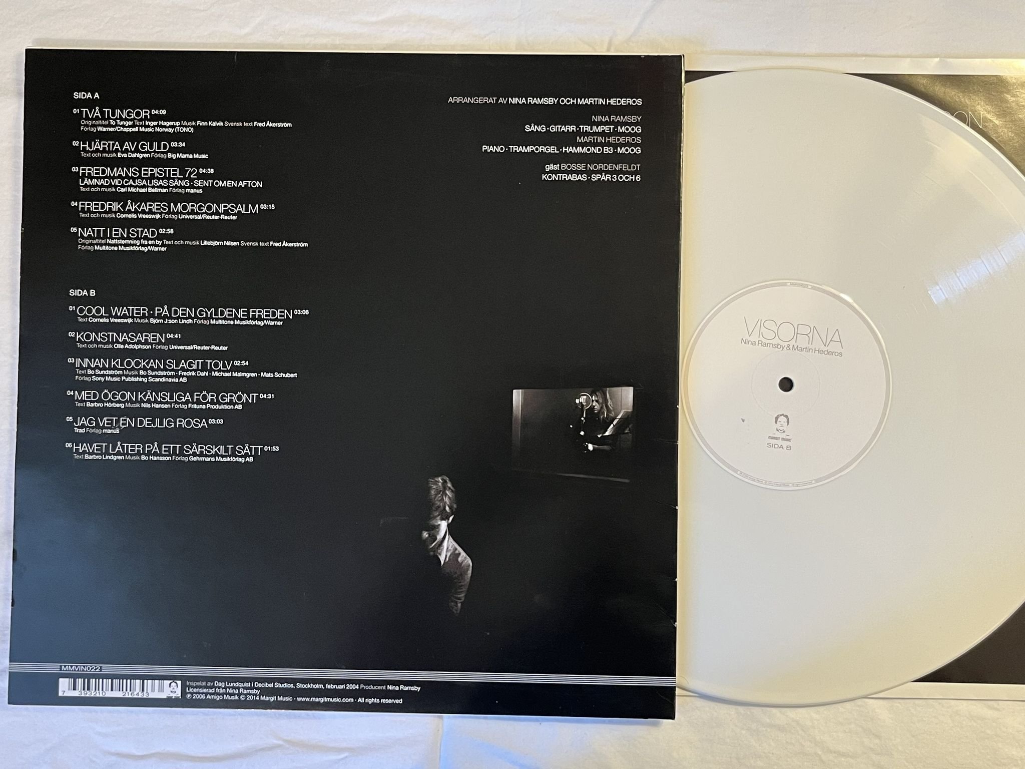 Omslagsbild för skivan NINA RAMSBY & MARTIN HEDEROS visorna LP 2014 MARGIT MUSIC MMVIN022 ** SIGNED **
