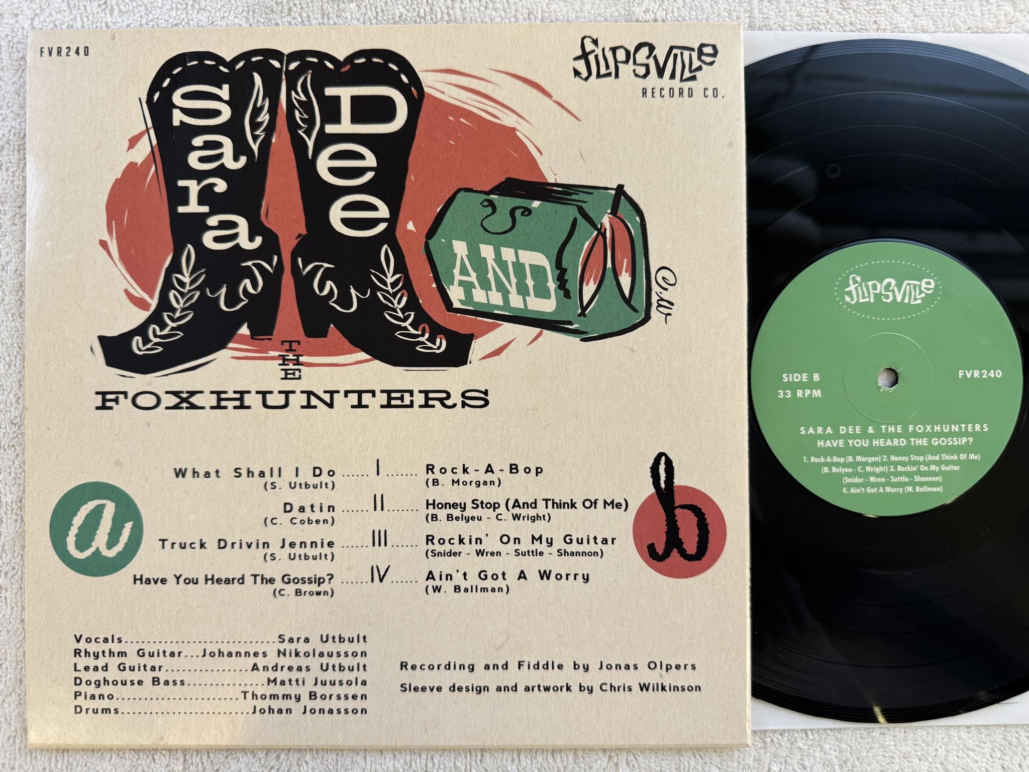 Omslagsbild för skivan Sara Dee & The Foxhunters – Have You Heard The Gossip 10"LP FVR240 ** SIGNED **