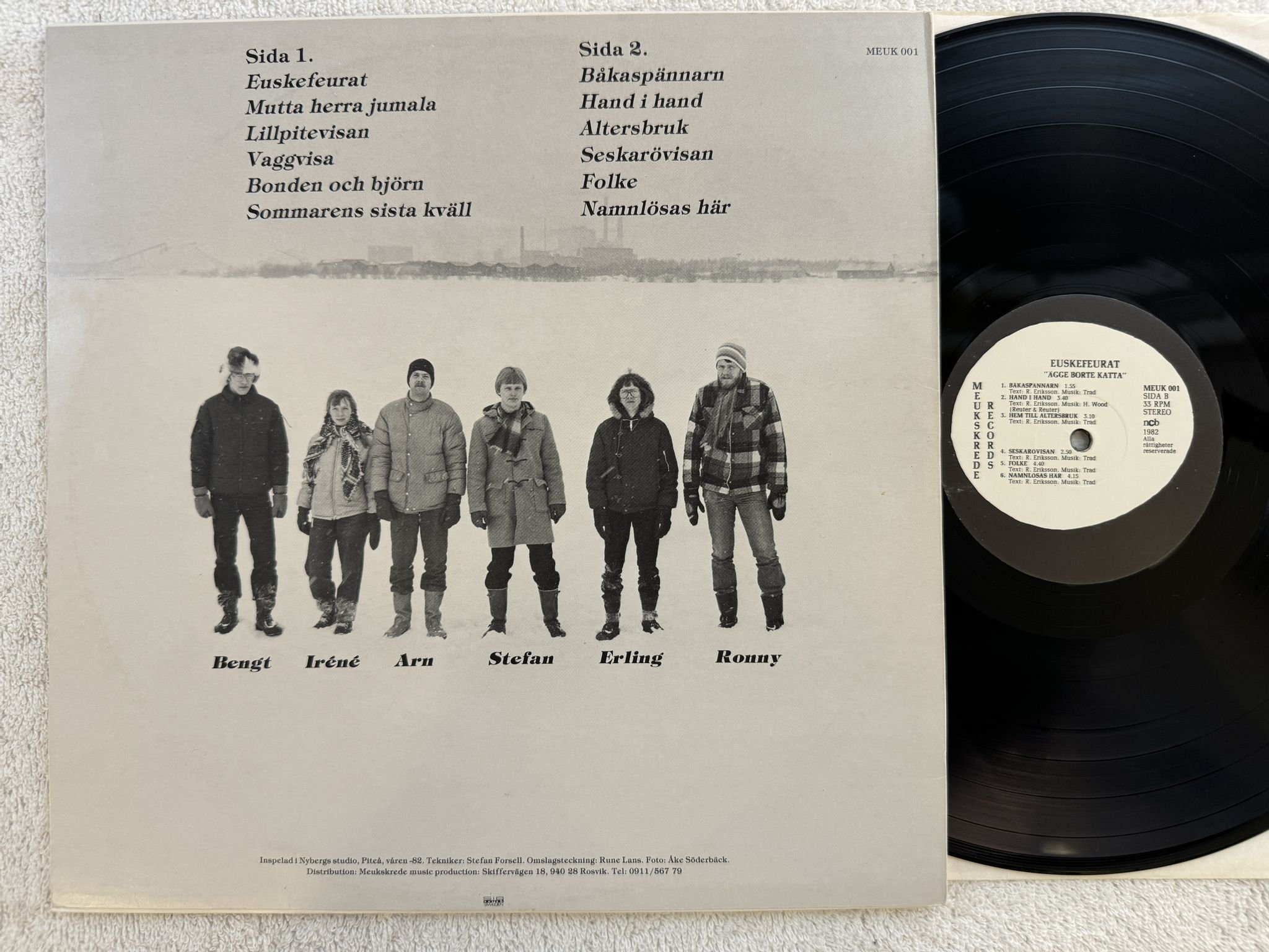 Omslagsbild för skivan EUSKEFURAT Ägge Bårte Katta LP -82 Meukskrede Records – MEUK 001 ** SIGNED **