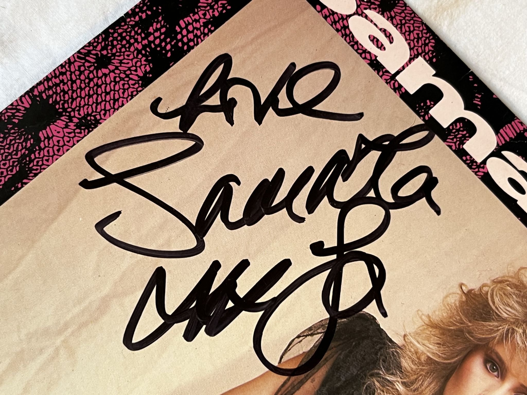 Omslagsbild för skivan SAMANTHA FOX touch me 12"single JIVE FOXY T 1 ** SIGNED **