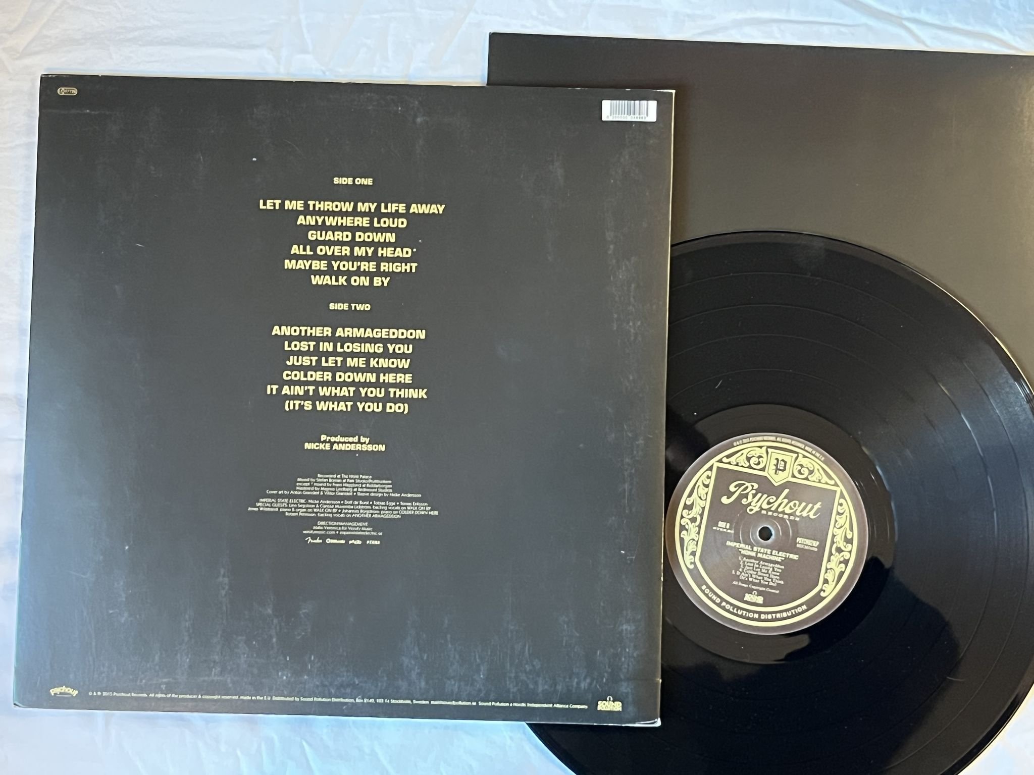 Omslagsbild för skivan IMPERIAL STATE ELECTRIC honk machine LP 2015 Swe PSYCH021LP *** FULLY SIGNED **