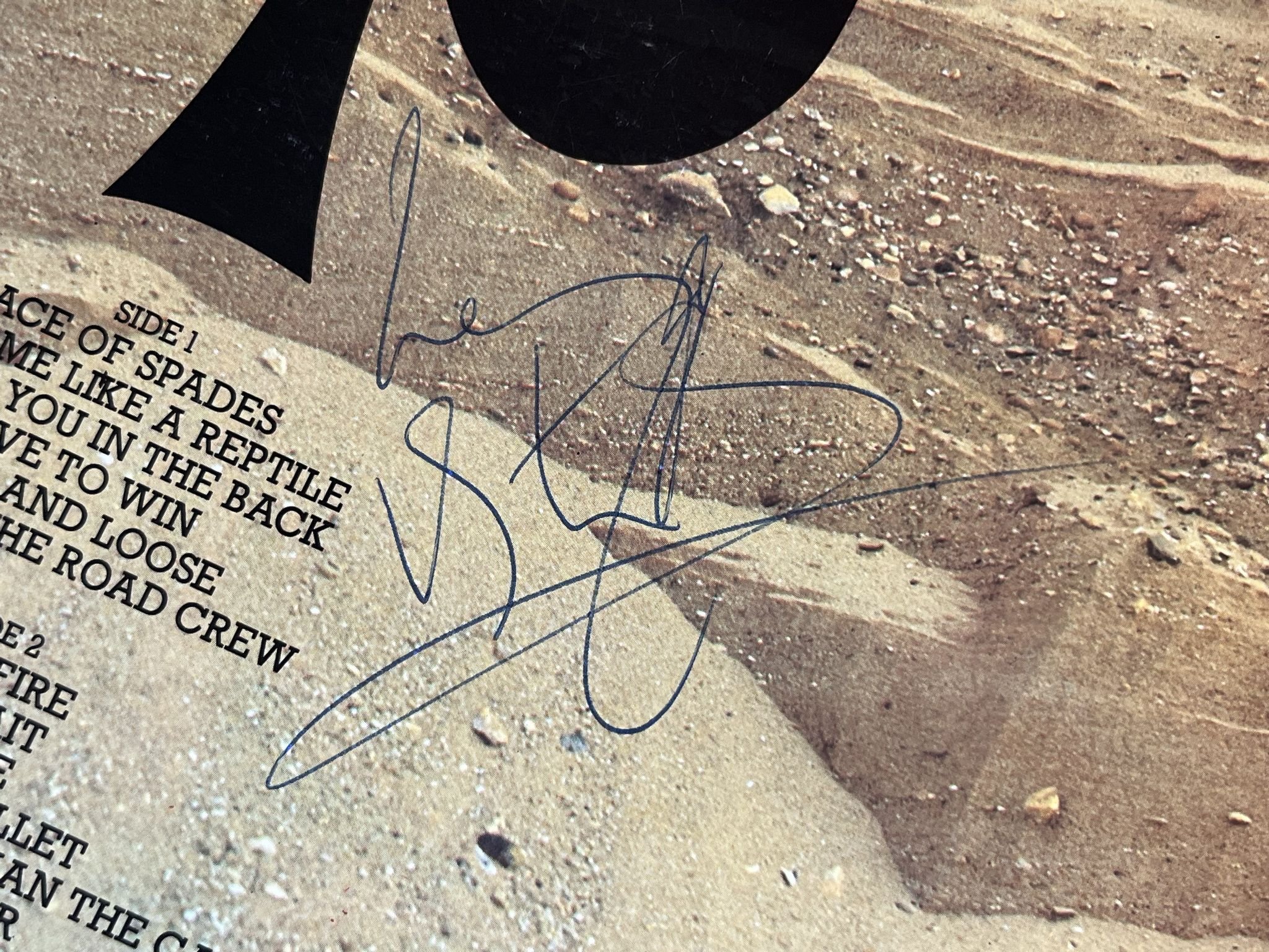 Omslagsbild för skivan MOTORHEAD ace of spades LP -80 ncb BRONZE BRON 531 *** SIGNED by LEMMY ***