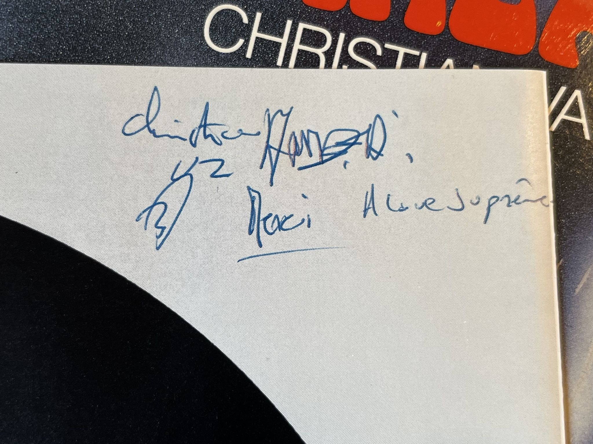 Omslagsbild för skivan MAGMA / Christian Vander - Merci LP -84 Ger JARO 4120 *** FULLY SIGNED ***