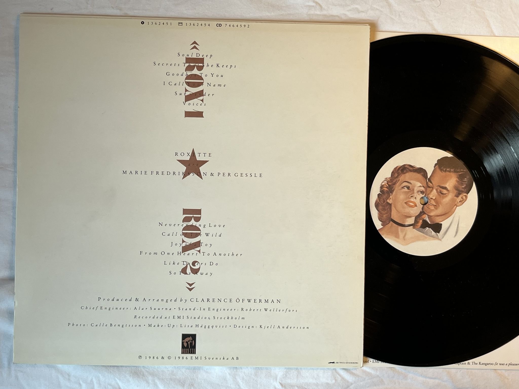 Omslagsbild för skivan ROXETTE Pearls Of Passion LP -86 EMI 1362451 ** FULLY SIGNED **